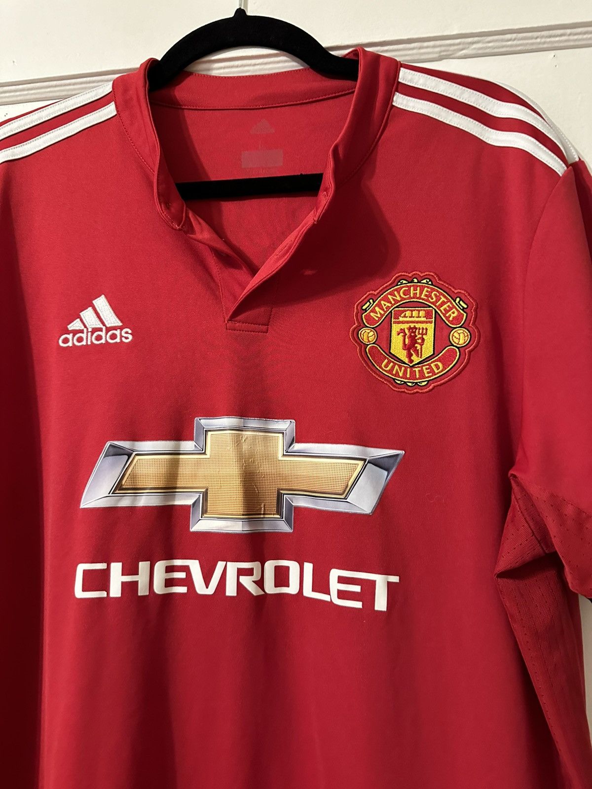 Adidas Man United 2017/18 Home Shirt Adidas Soccer Jersey Lukaku Size US L / EU 52-54 / 3 - 2 Thumbnail