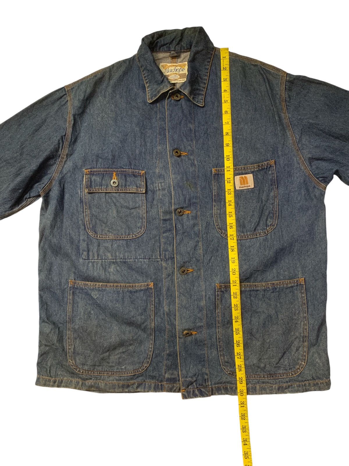 Japanese Brand Rare Design Vintage Machope Chore Denim Jackets Size US L / EU 52-54 / 3 - 10 Thumbnail