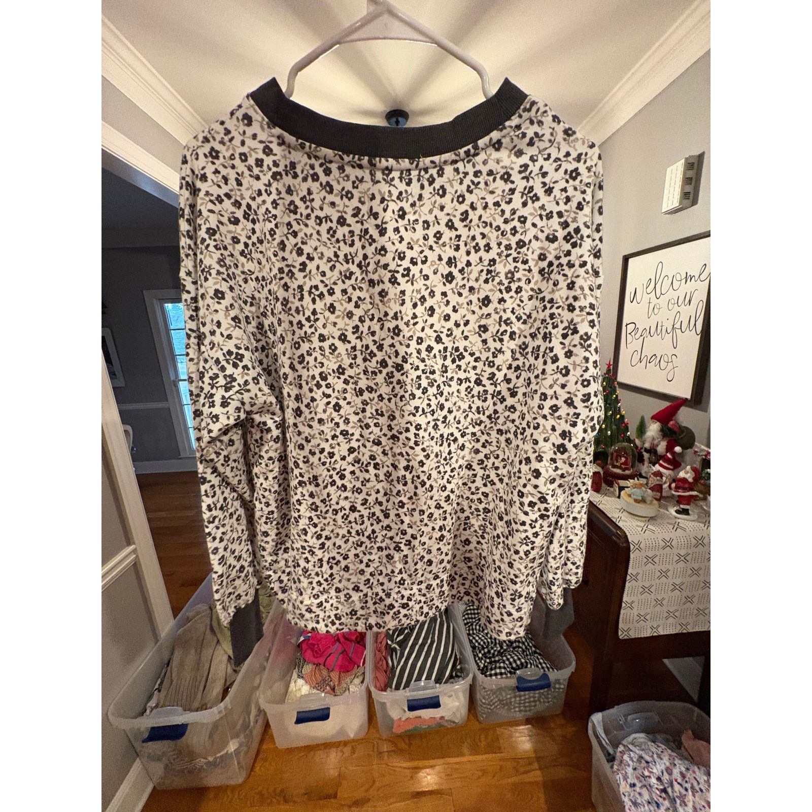 Lou & Grey Lou & Grey Women’s XS Cream Floral Sweatshirt Pullover Size XS / US 0-2 / IT 36-38 - 4 Thumbnail
