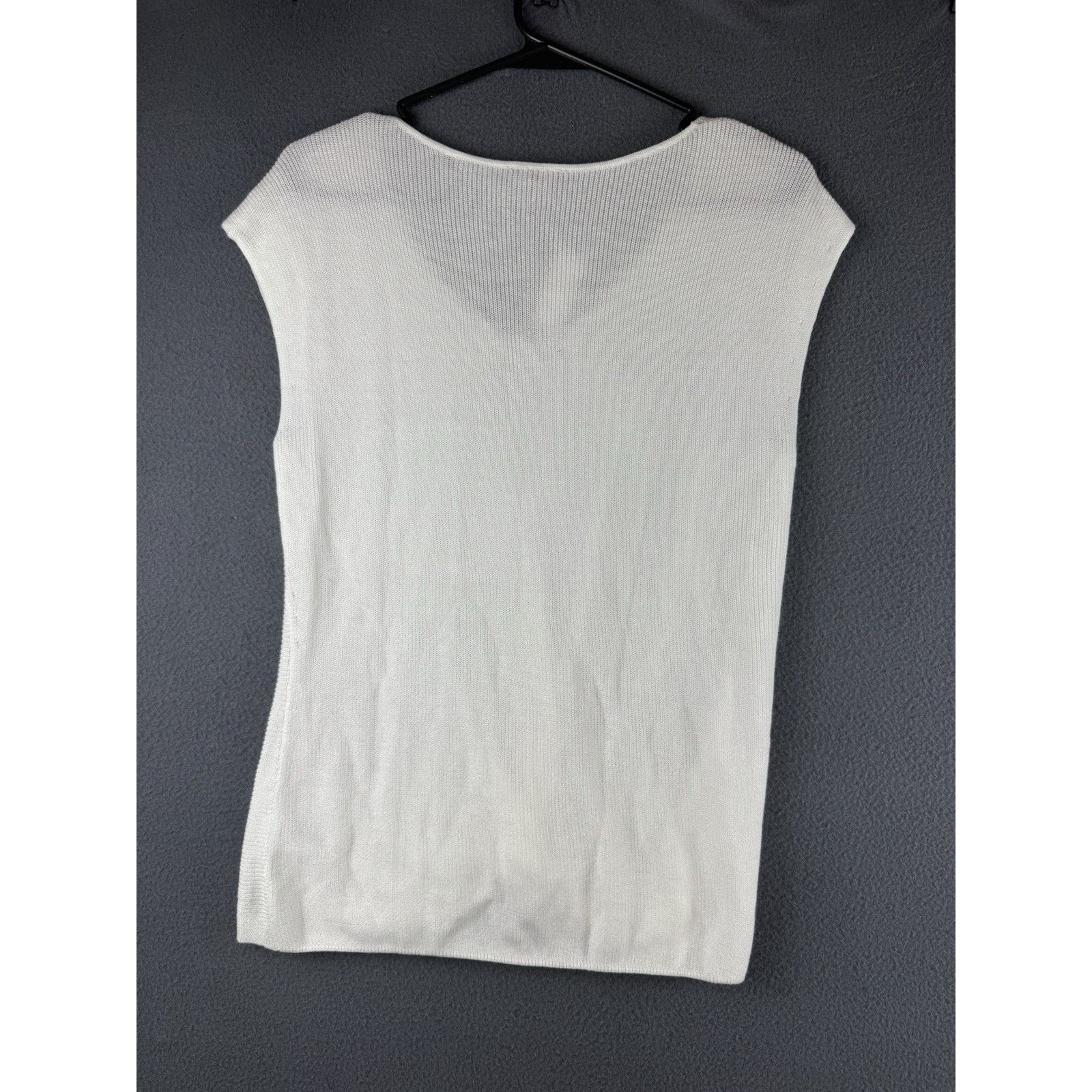Other NWT $79 Talbots White Blouse Twist Front Knit Top Size M Size M / US 6-8 / IT 42-44 - 6 Thumbnail