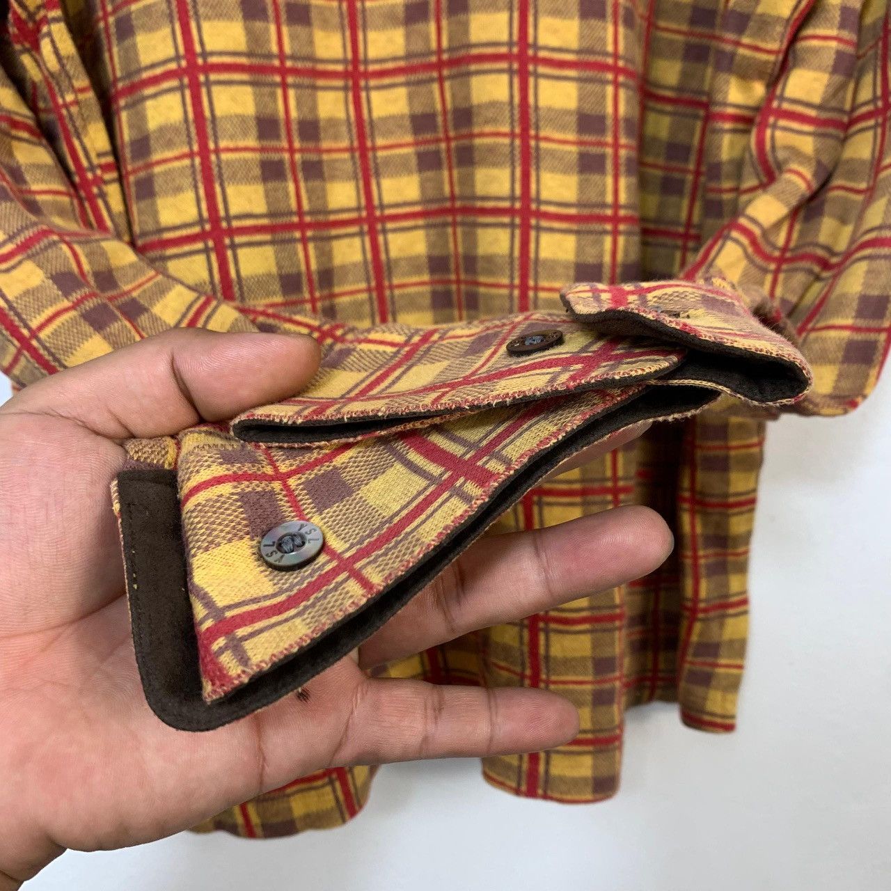 Yves Saint Laurent VTG YSL Yves Saint Laurent Check Flannel Shirt Long Sleeve Size US L / EU 52-54 / 3 - 11 Thumbnail
