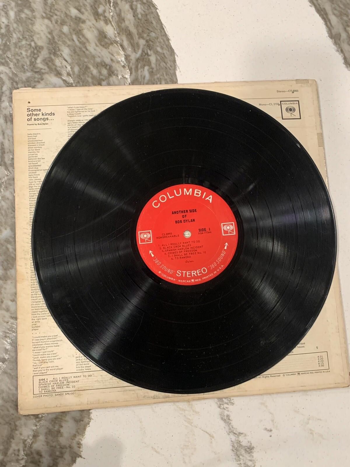Designer Another Side Of Bob Dylan 1964 Columbia Mono LP Vinyl Record Size ONE SIZE - 3 Thumbnail