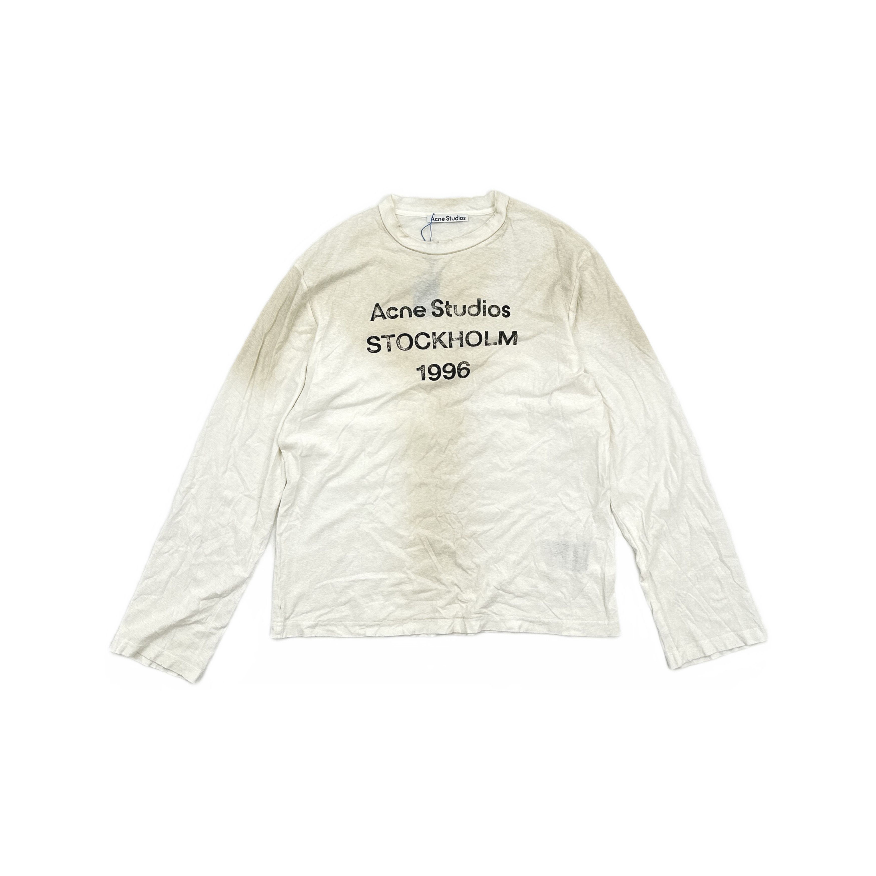 Acne Studios Acne Studios - White Relaxed Fit Stockholm Logo Long
