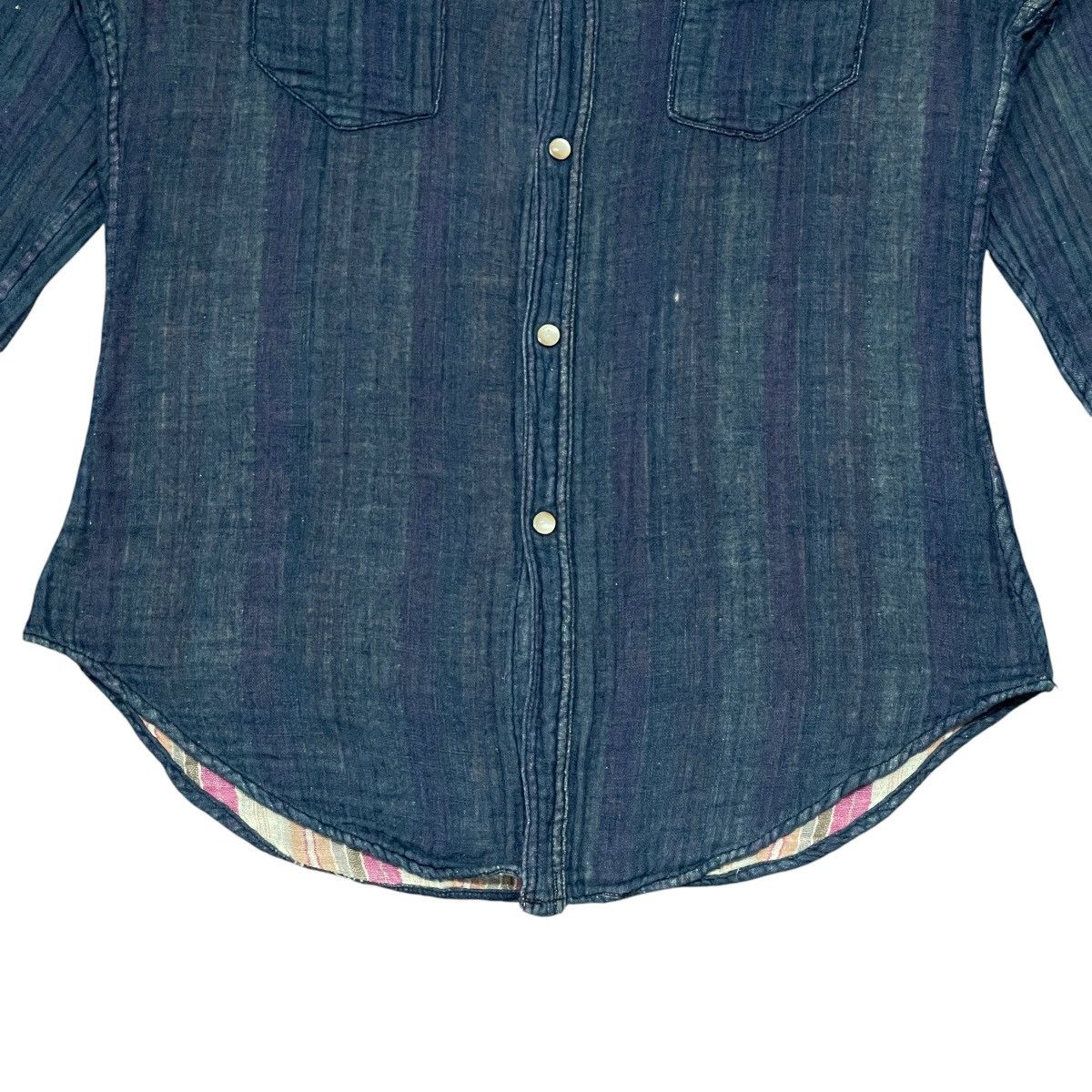 45rpm Vintage 45rpm Japan Indigo Lined Unisex Western Denim Shirt Size US M / EU 48-50 / 2 - 6 Thumbnail