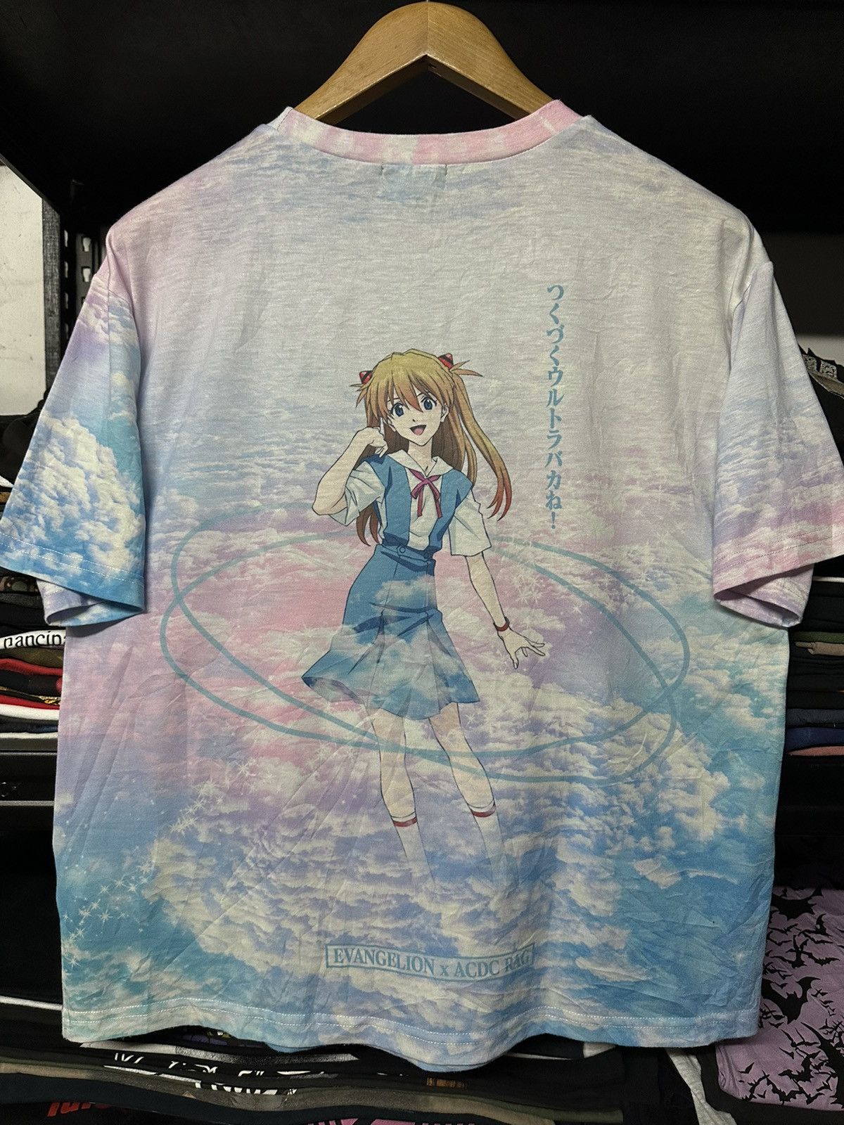 Anime × Vintage Vintage Evangelion X Acdc Rag Anime Manga Japan Tee Size US M / EU 48-50 / 2 - 2 Thumbnail