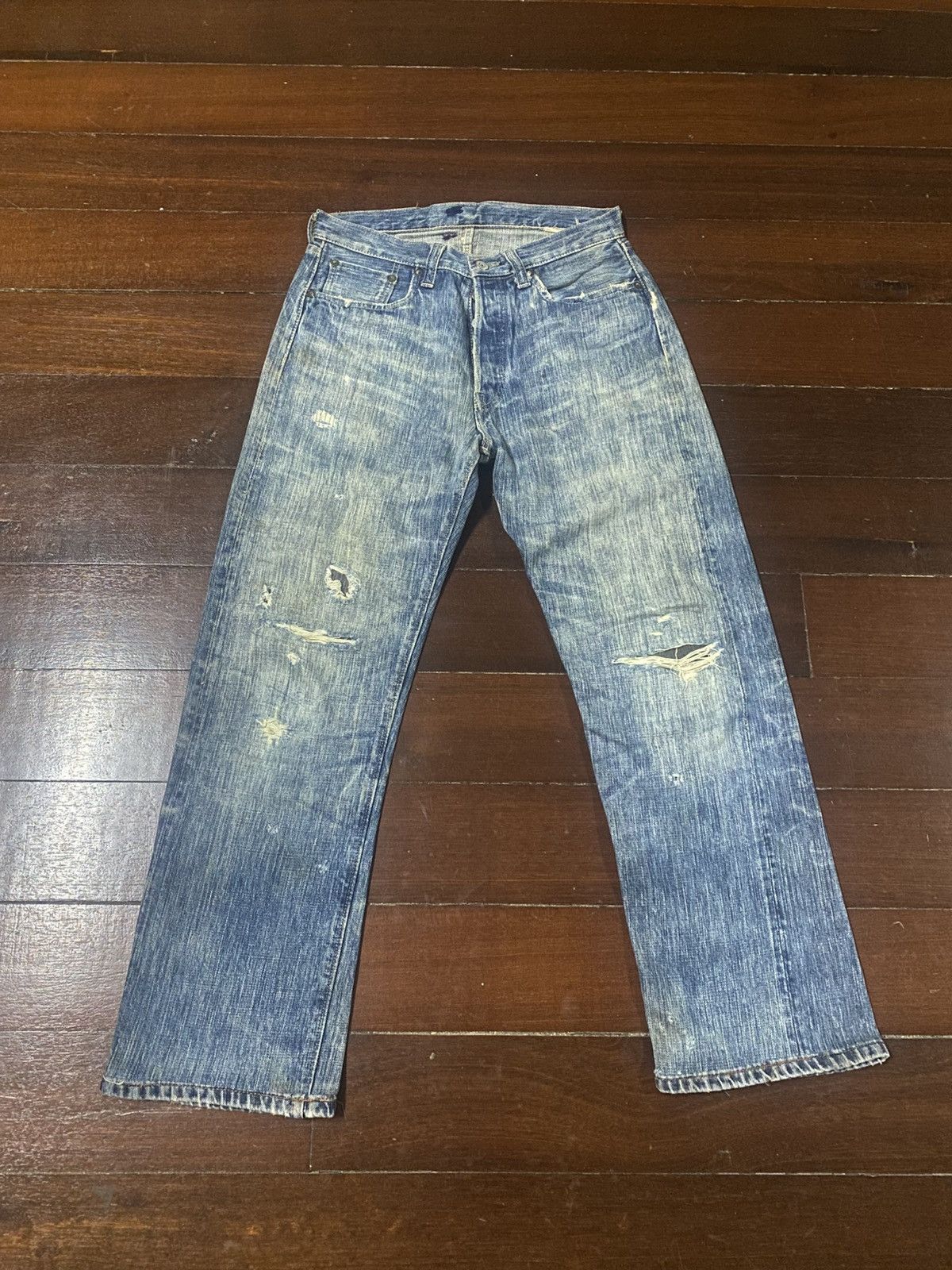 Sugar Cane Rare Sugar Cane Aloha distressed rework Selvedge Denim Size US 31 - 1 Thumbnail