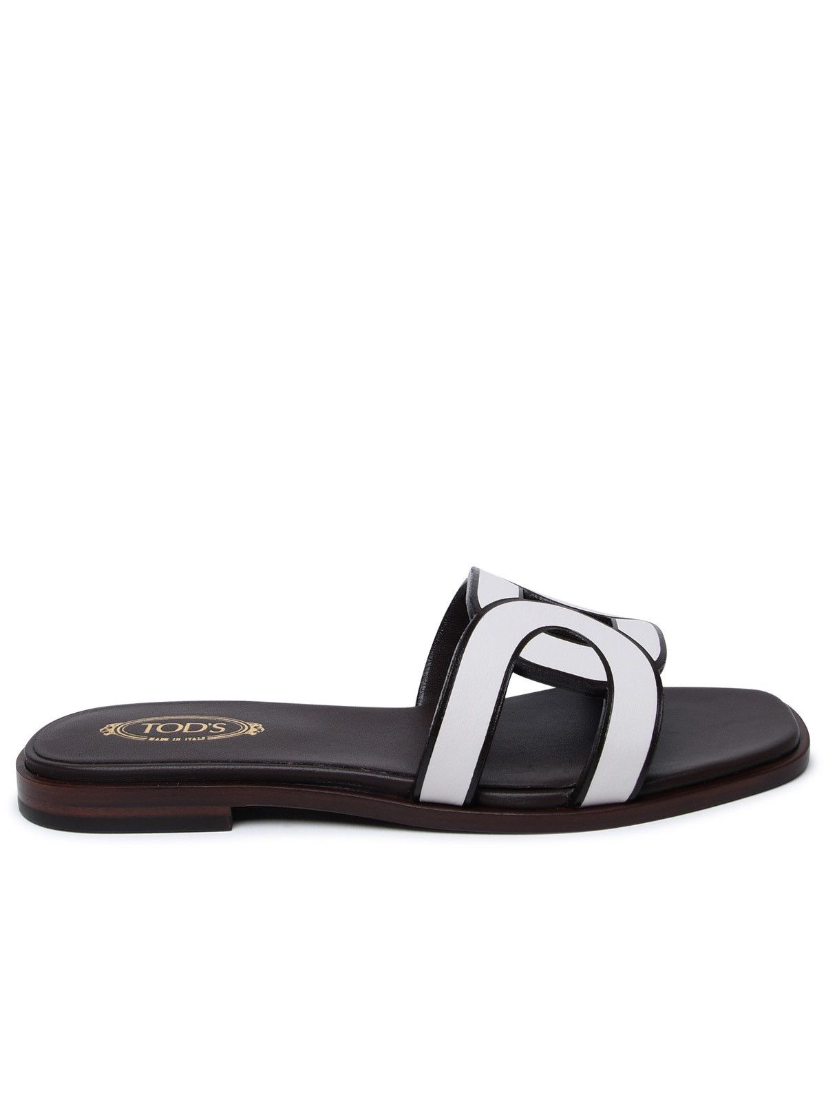 image of Tods Tod's White Leather Slippers, Women's (Size 9)