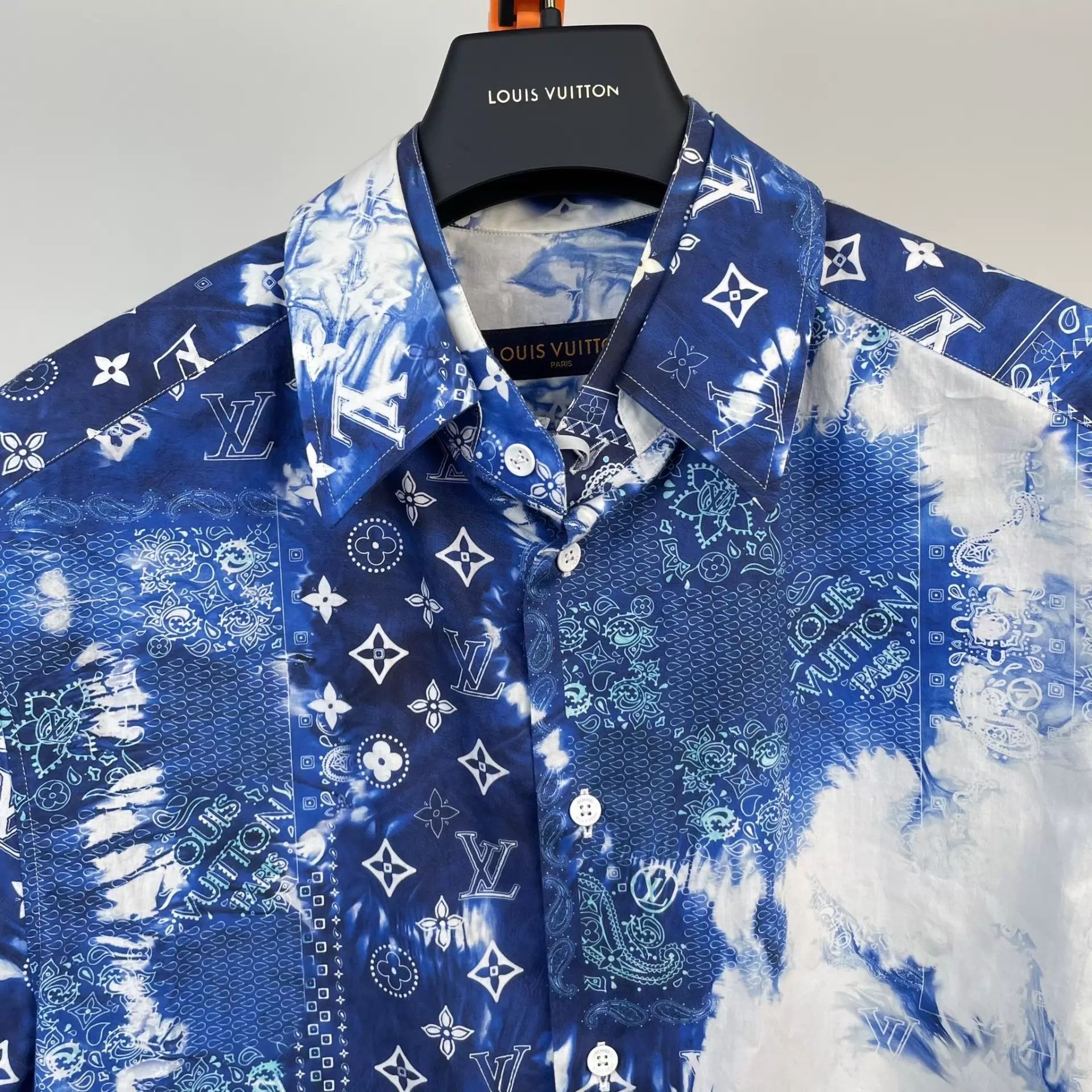 Louis Vuitton LV Cotton Logo Short Sleeve Shirt Men's Blue Size S Size US S / EU 44-46 / 1 - 6 Thumbnail