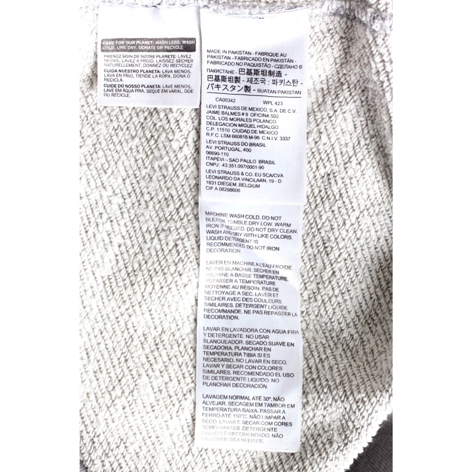 Levi's LEVI’S Graphic Pullover Hoodie Sweatshirt Mens L Grey VR1878 Size US L / EU 52-54 / 3 - 5 Thumbnail