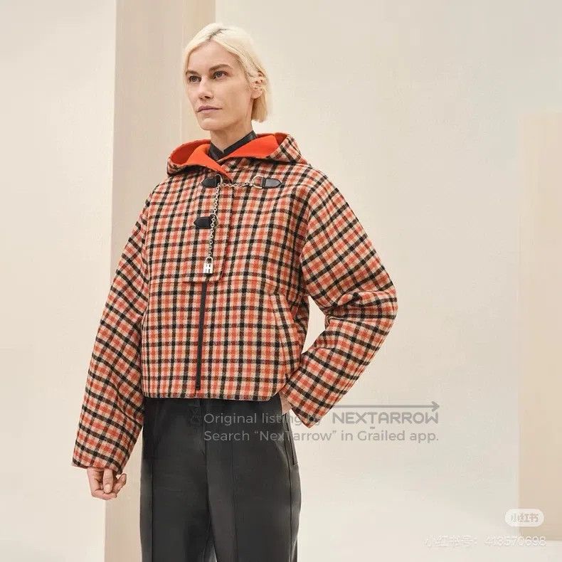 Hermes Hermes Leather Detailing Short Hooded Coat - Autumn/Winter Size XS / US 0-2 / IT 36-38 - 6 Thumbnail