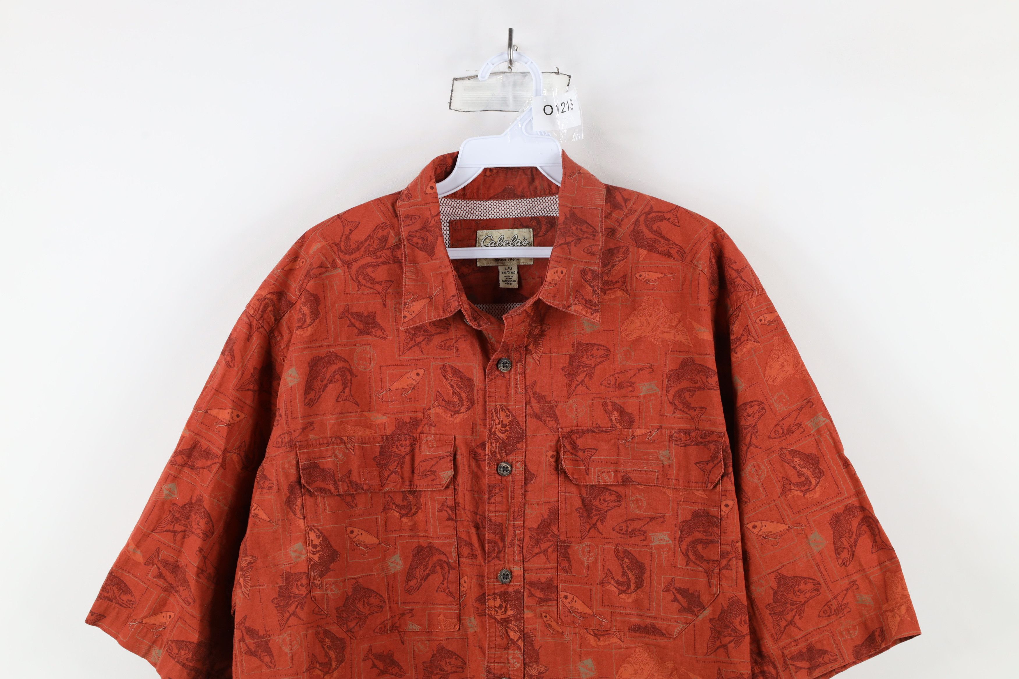 Cabelas × Vintage Vintage Cabelas Faded Fish Lure All Over Print Button Shirt Size US L / EU 52-54 / 3 - 2 Thumbnail