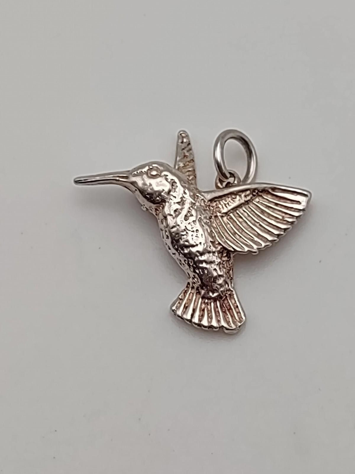 The Unbranded Brand Sterling Silver Hummingbird Pendant 925 Charm Size ONE SIZE - 1 Thumbnail