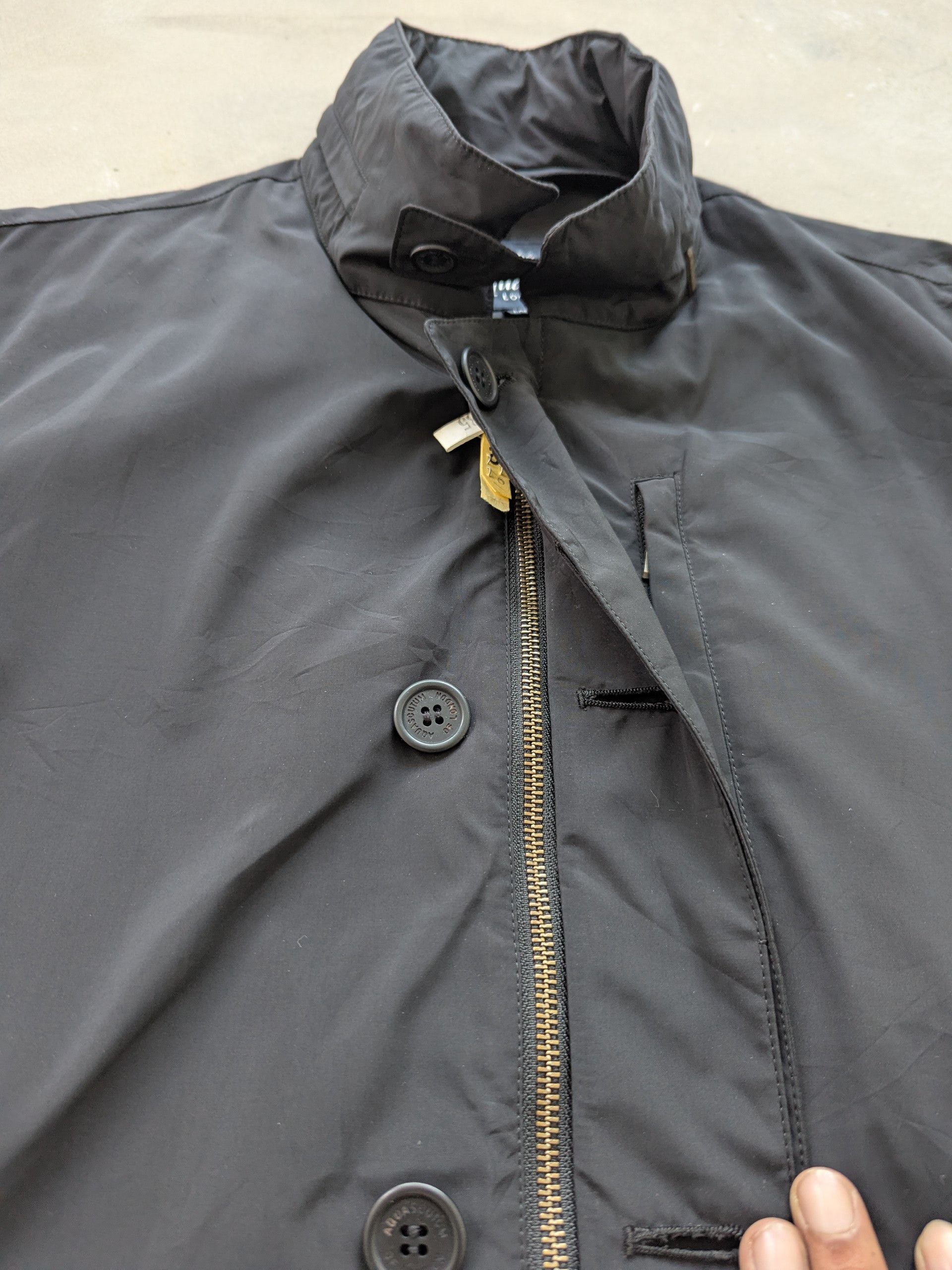 Aquascutum × Japanese Brand × Vintage Vintage 1990s Aquascutum Long Jacket Plain Black Size US L / EU 52-54 / 3 - 6 Thumbnail