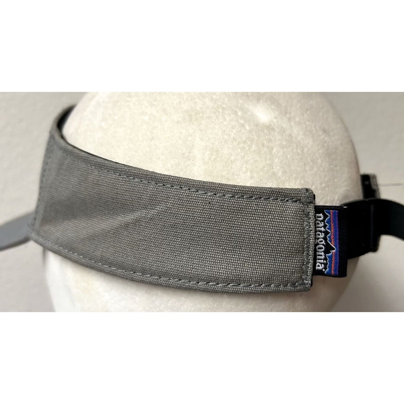 Patagonia VINTAGE Patagonia Visor One Size Gray Spellout Out Raised Letters Adjustable Running Hiking Size ONE SIZE - 5 Thumbnail