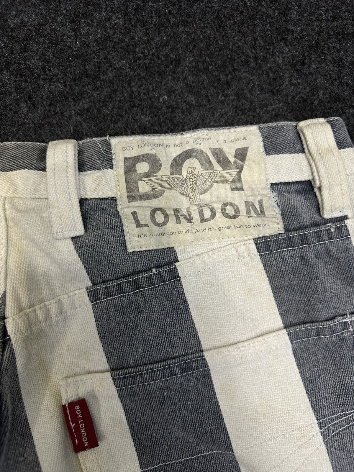 Boy London × Vintage Vintage Boy London Stripe Denim Size 31 F37 Size US 31 - 5 Thumbnail