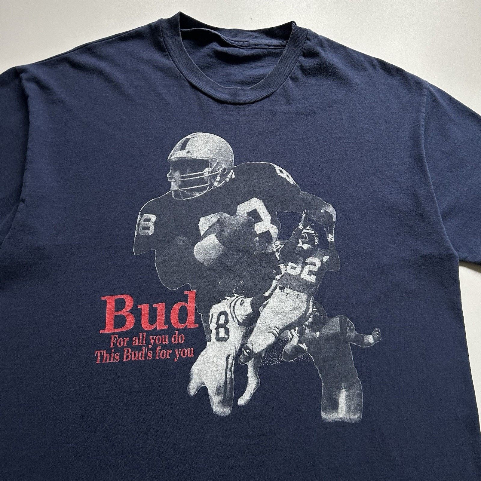 Budweiser × Vintage Vintage 90s Budweiser T Shirt XL Single Stitch Beer Promo Size US XL / EU 56 / 4 - 2 Thumbnail