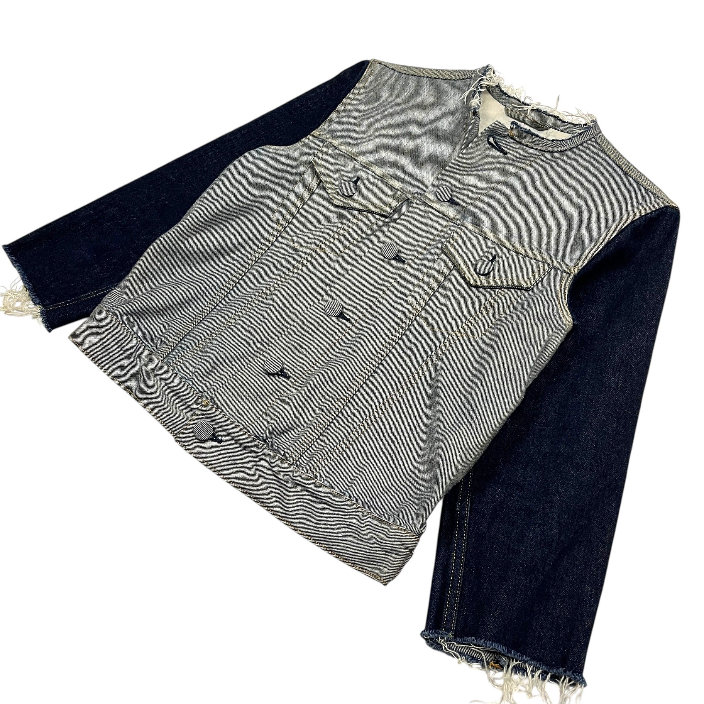 Acne Studios Women's Distressed Acne Studios Two Tone Denim Jacket Size S / US 4 / IT 40 - 3 Thumbnail