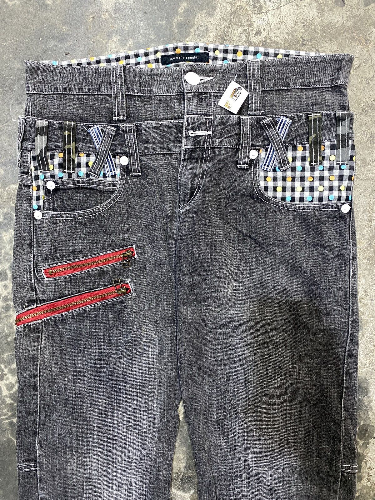 Japanese Brand Rare vintage memory special double waist punk bondage zipper Size US 33 - 5 Thumbnail