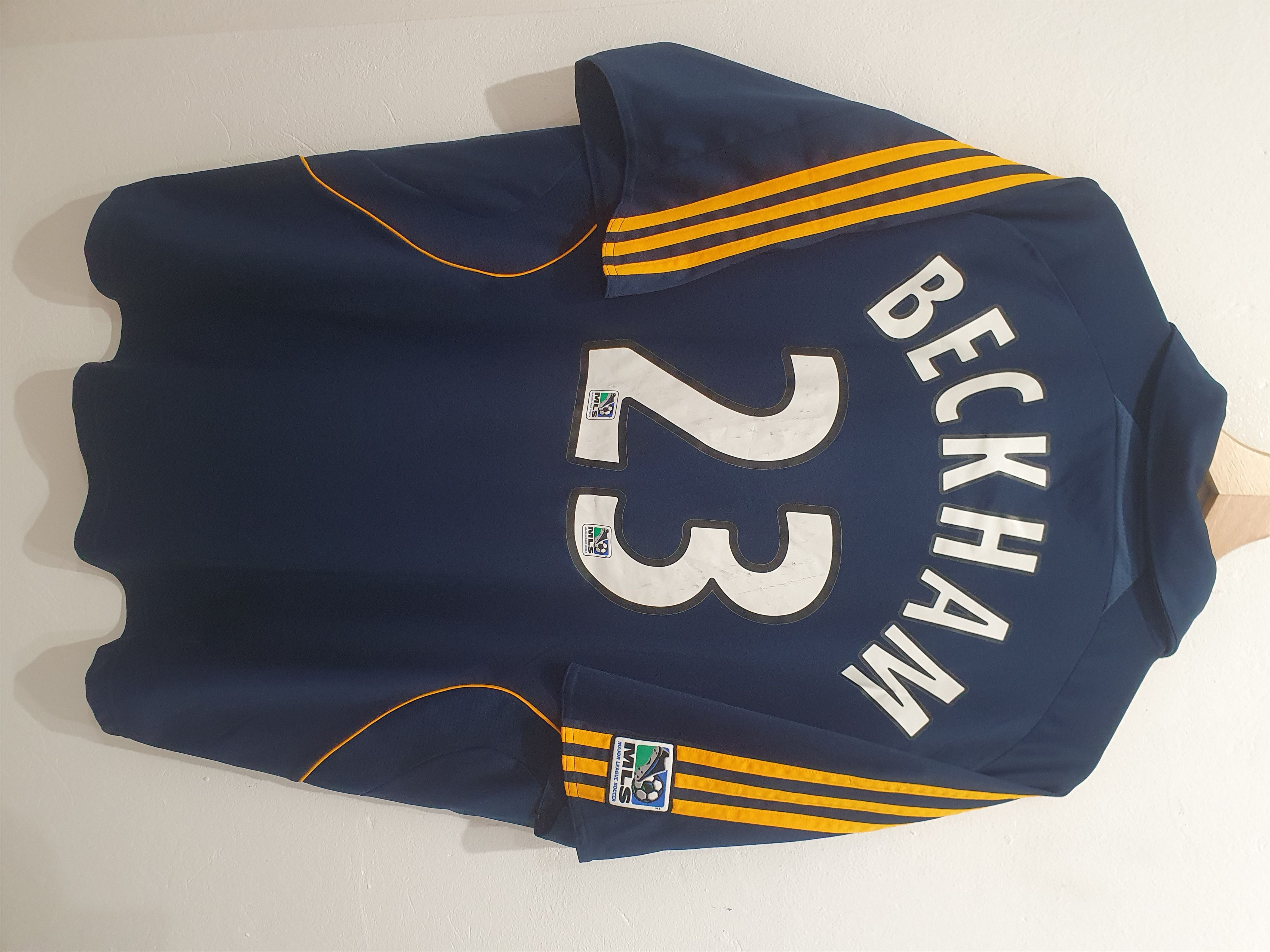 image of Beckham Adidas La Galaxy 2008 Size XL Jersey Shirt Soccer in Navy, Men's