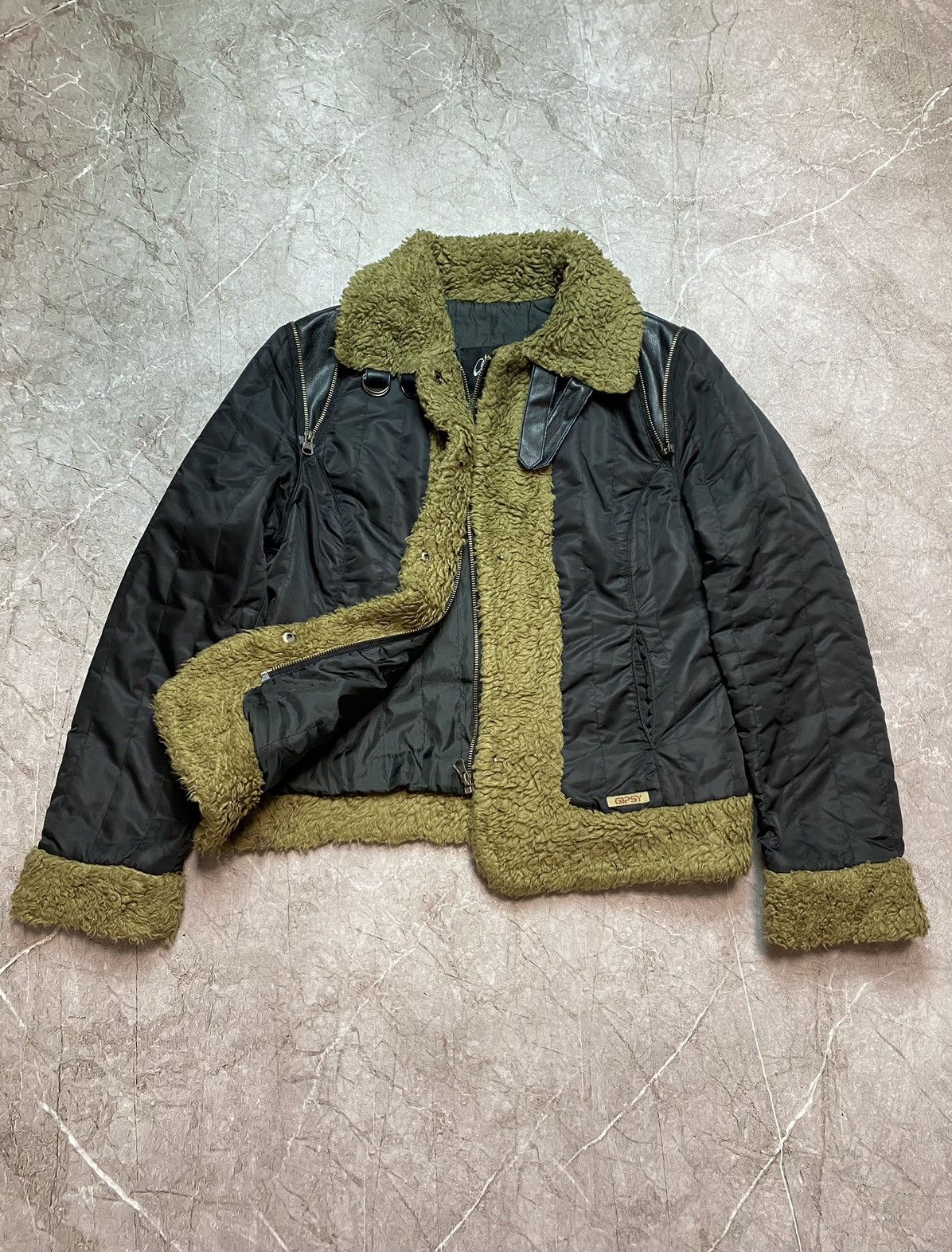 Vintage Vintage Avant-garde alternative faux-fur bomber jacket Size L / US 10 / IT 46 - 4 Thumbnail