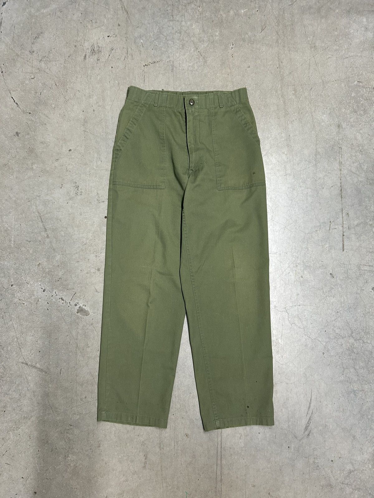 image of Made In USA x USMC Vintage OG 107 Military Field Pants in Green, Men's (Size 34)