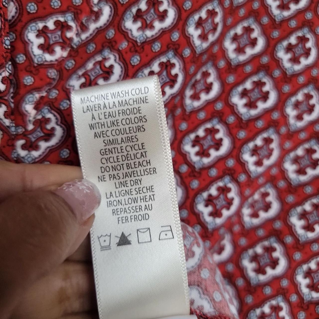 Other Max Studio Womens Red & White Boho Print Rayon Mini Dress Wi Size M / US 6-8 / IT 42-44 - 8 Thumbnail