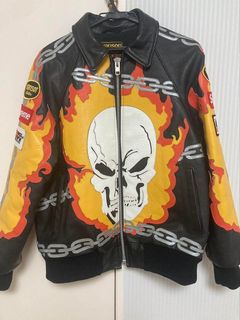 Supreme Ghost Rider Leather Jacket - Oskar Jacket