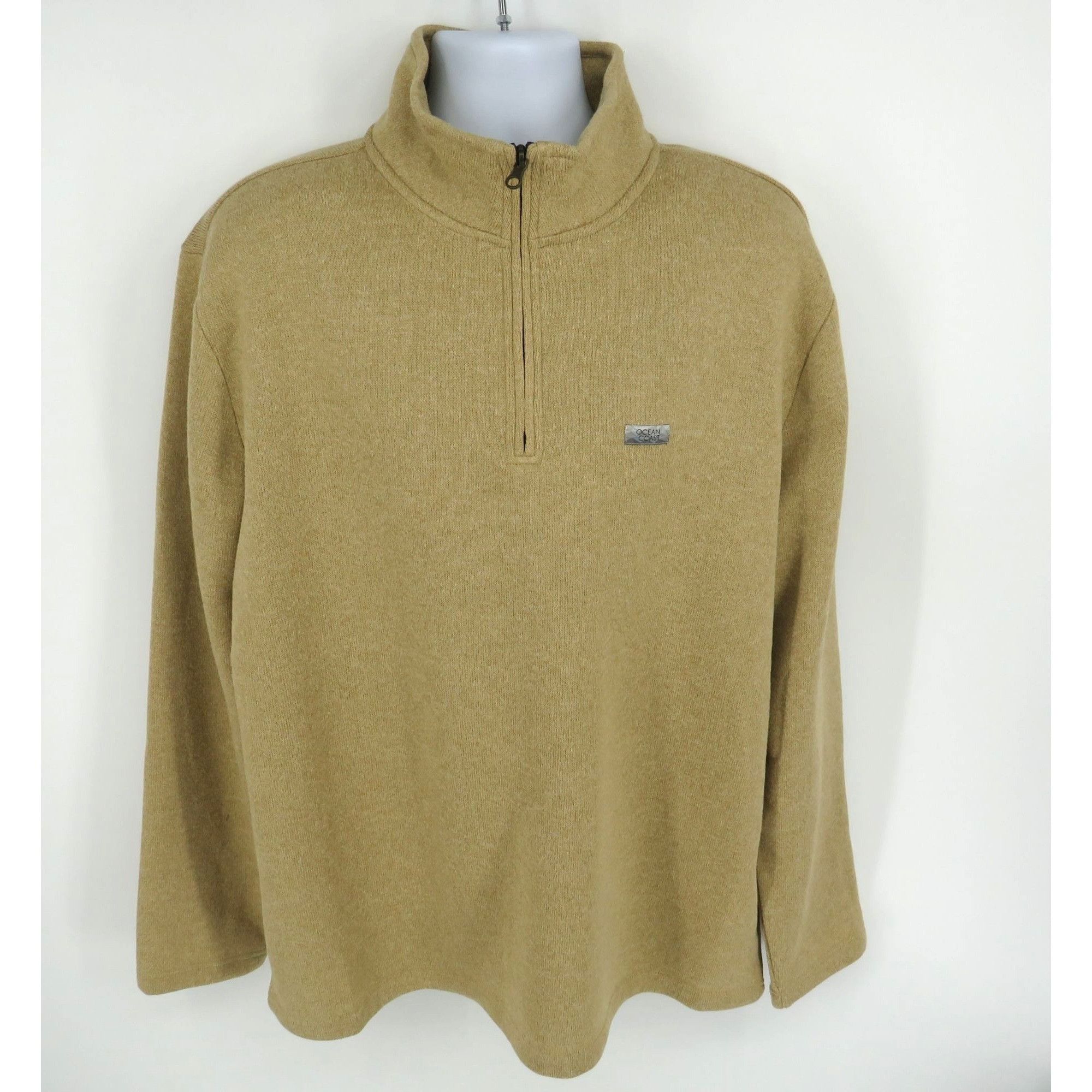Other Ocean Coast Big & Tall Tan Quarter Zip Pullover Sweater LT N Size US L / EU 52-54 / 3 - 1 Thumbnail