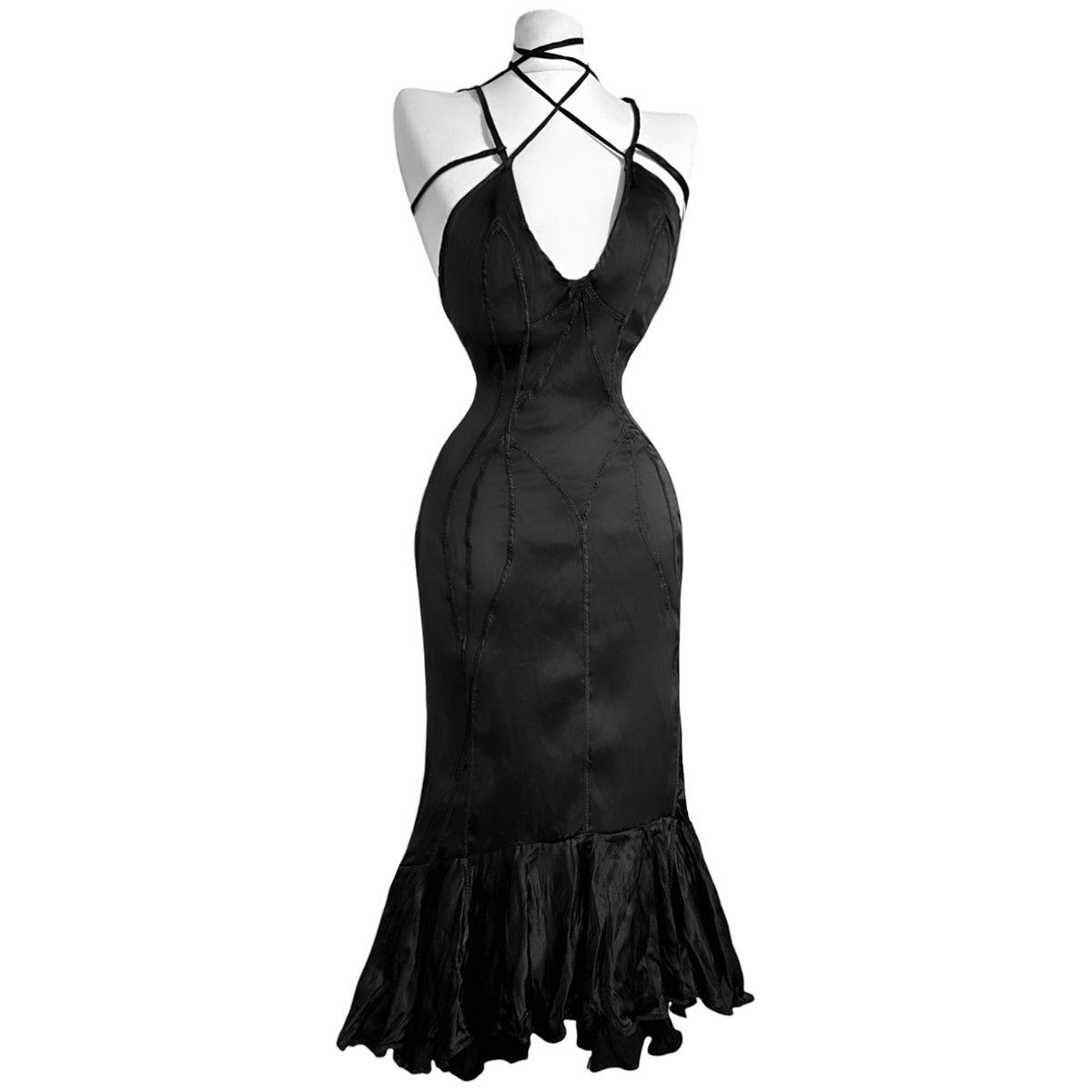 Roberto Cavalli Roberto Cavalli Runway Open-Back Silk Evening Dress Size M / US 6-8 / IT 42-44 - 2 Thumbnail