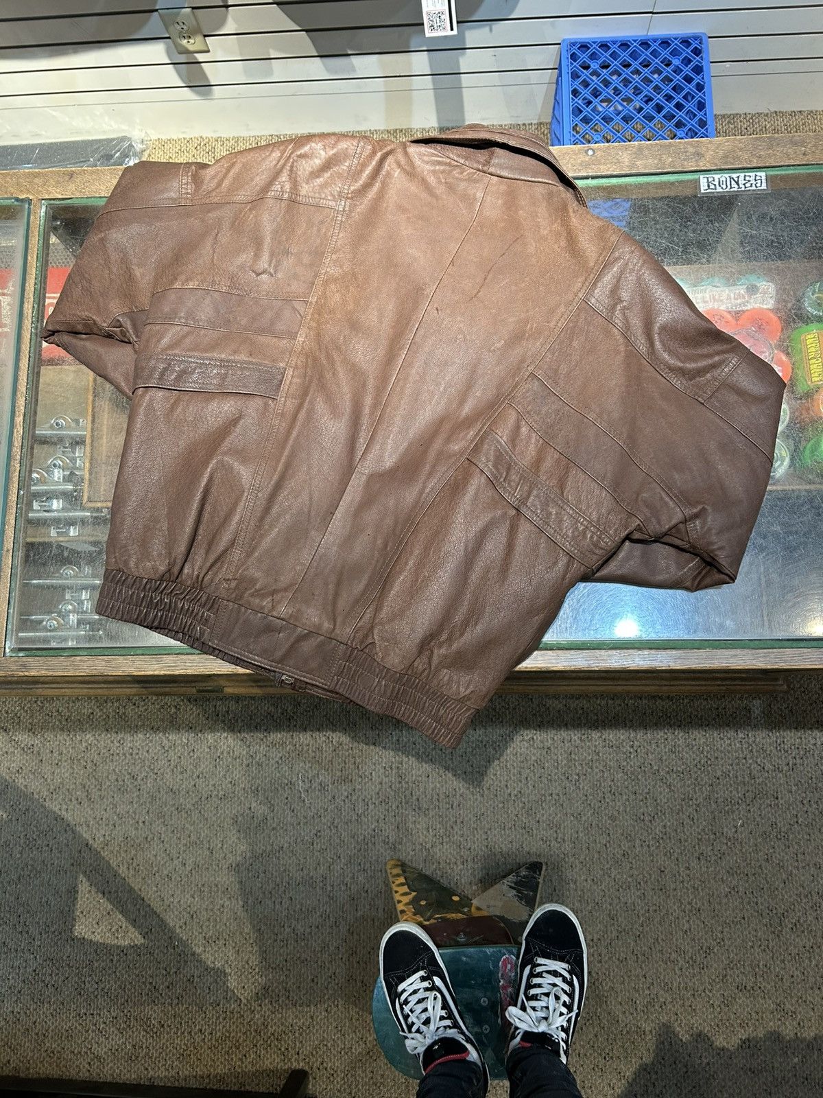 Other Fluid International Leather Jacket Size US XL / EU 56 / 4 - 2 Thumbnail