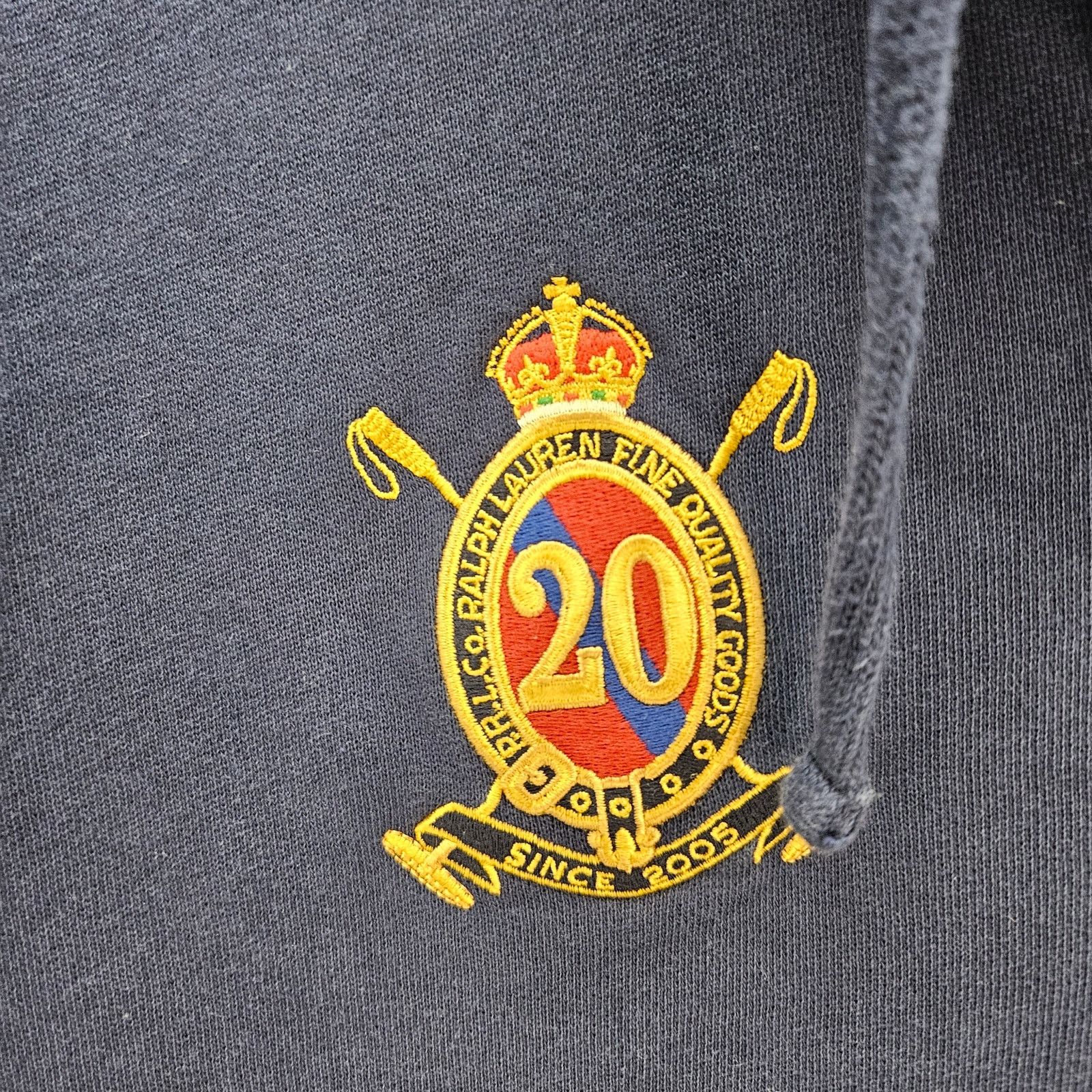 Polo Ralph Lauren POLO RALPH LAUREN MEN'S XXL PONY NAVY CREST HOODY OIL STAIN Size US XXL / EU 58 / 5 - 7 Thumbnail