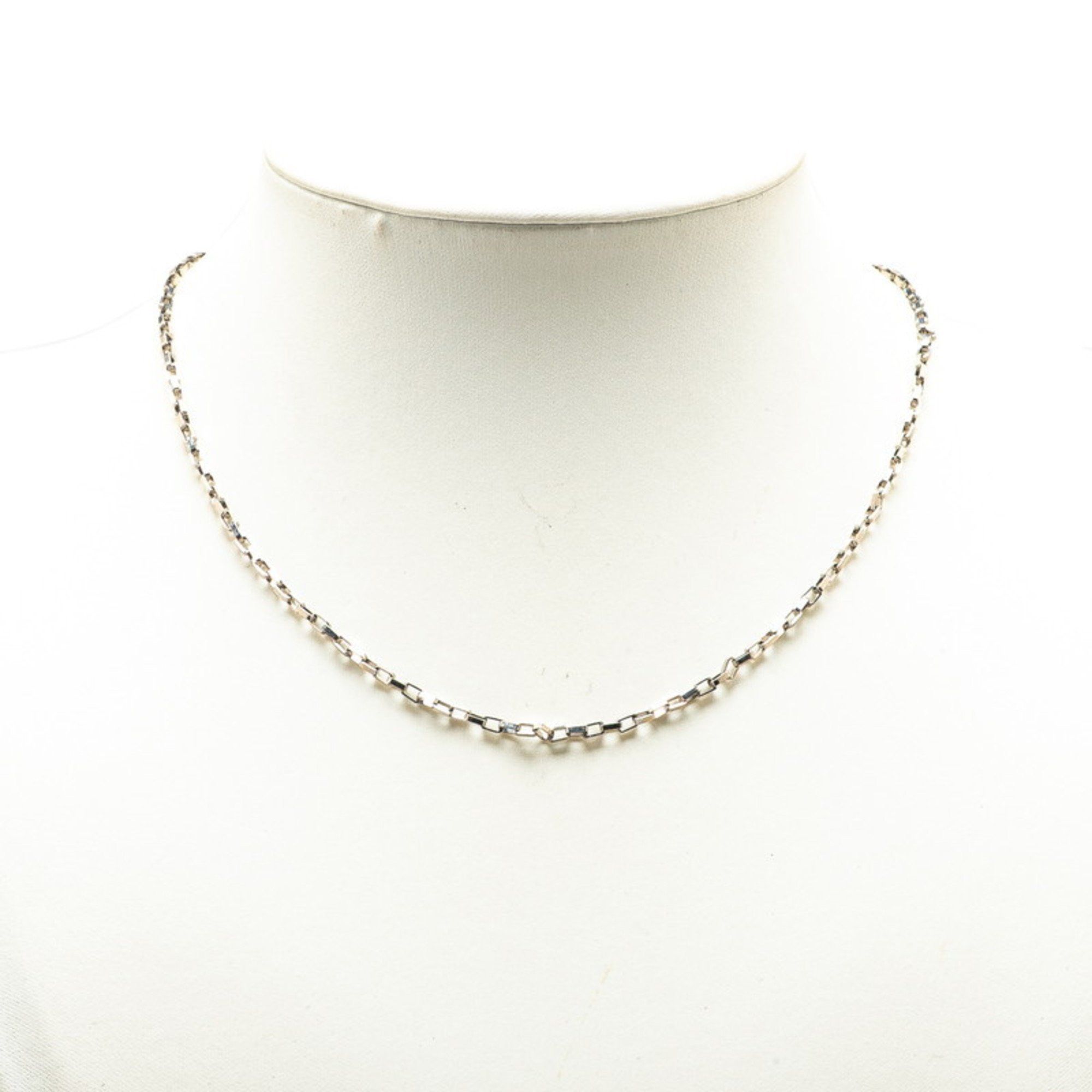 Louis Vuitton Collier Damier Colors Chain Necklace M62490 Silver Metal Women's LOUIS VUITTON
