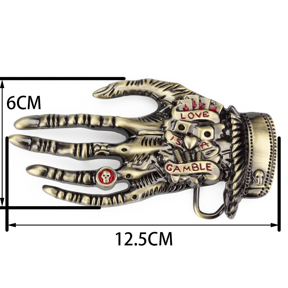 Designer Skull Vintage Belt Riveted Belts Menswear Accessories Size ONE SIZE - 5 Thumbnail