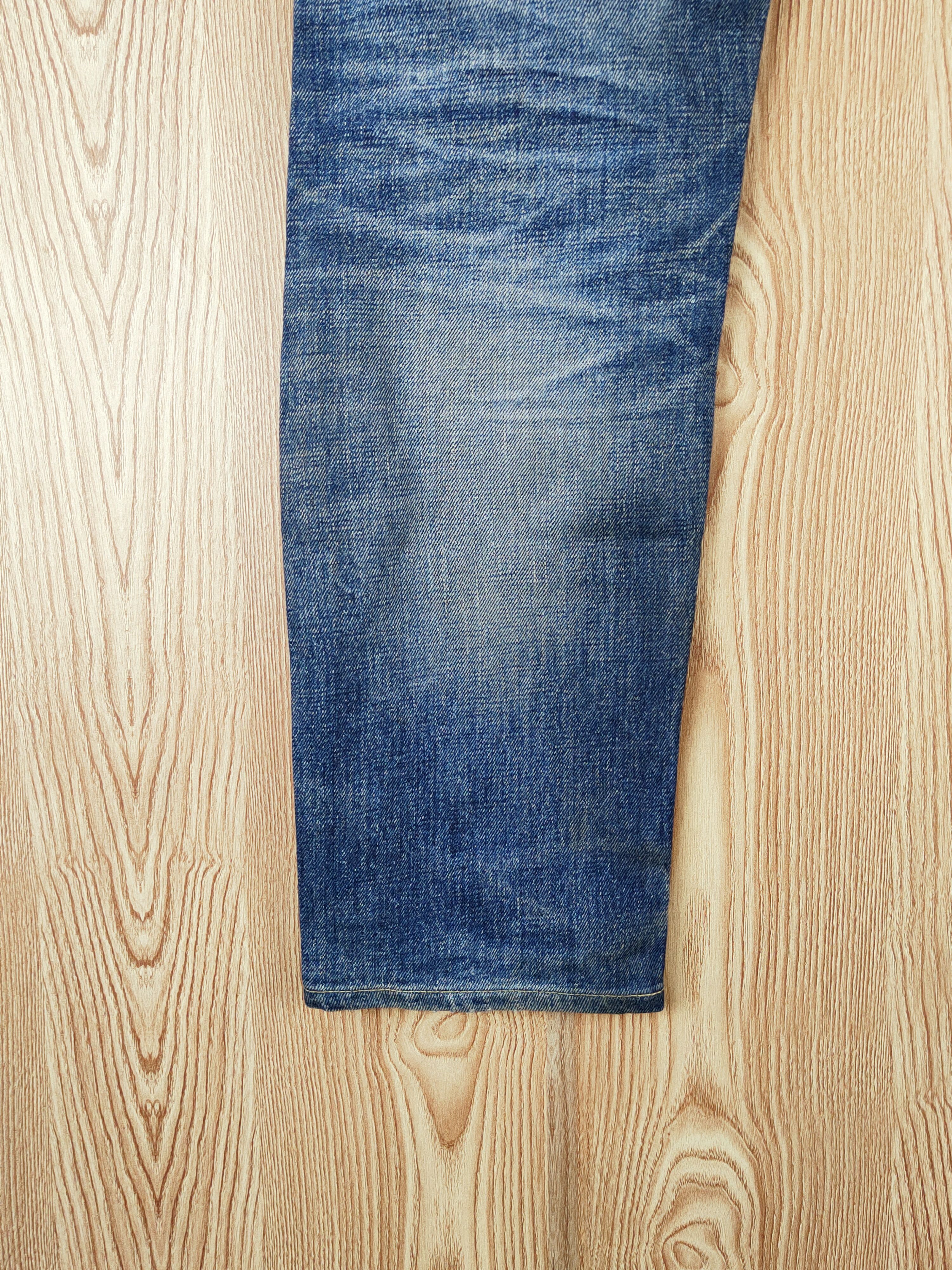 Edwin Edwin japan denim Dark Blue Distressed Ripped Jeans #W949 Size US 31 - 11 Thumbnail