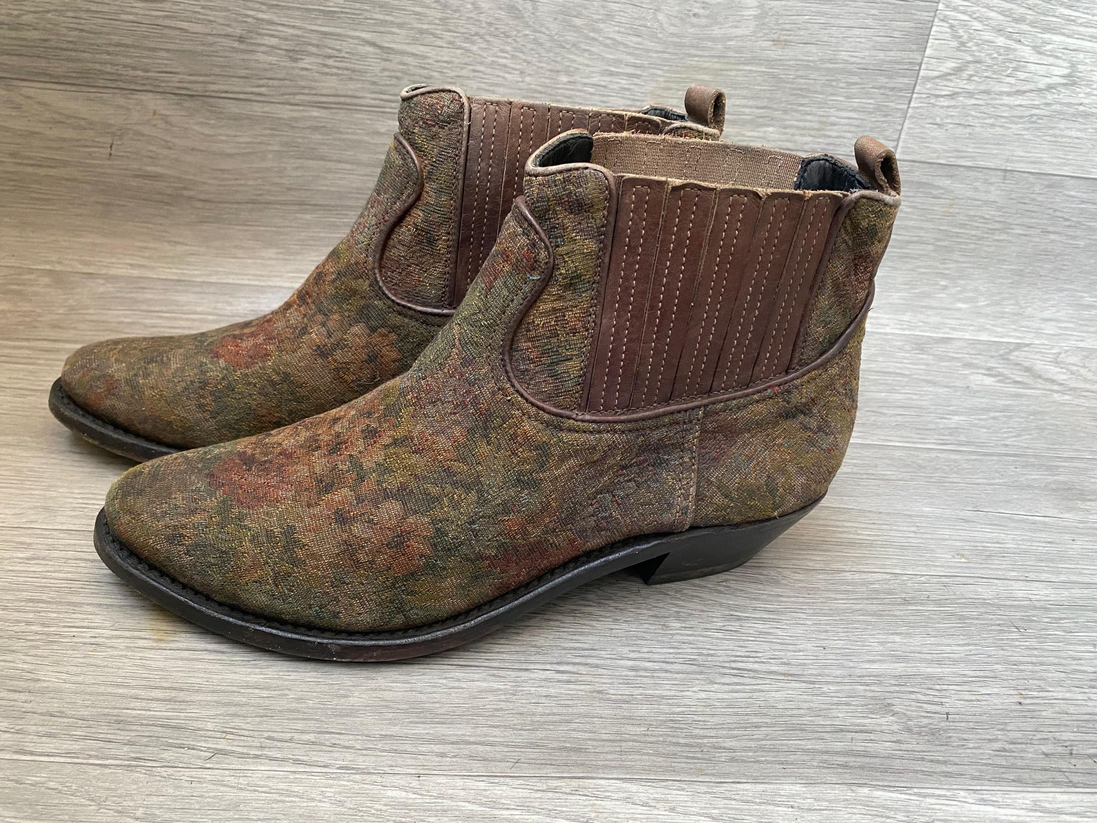 Golden Goose Golden Goose Floral Western Boots Sz 38 Size US 8 / IT 38 - 3 Thumbnail