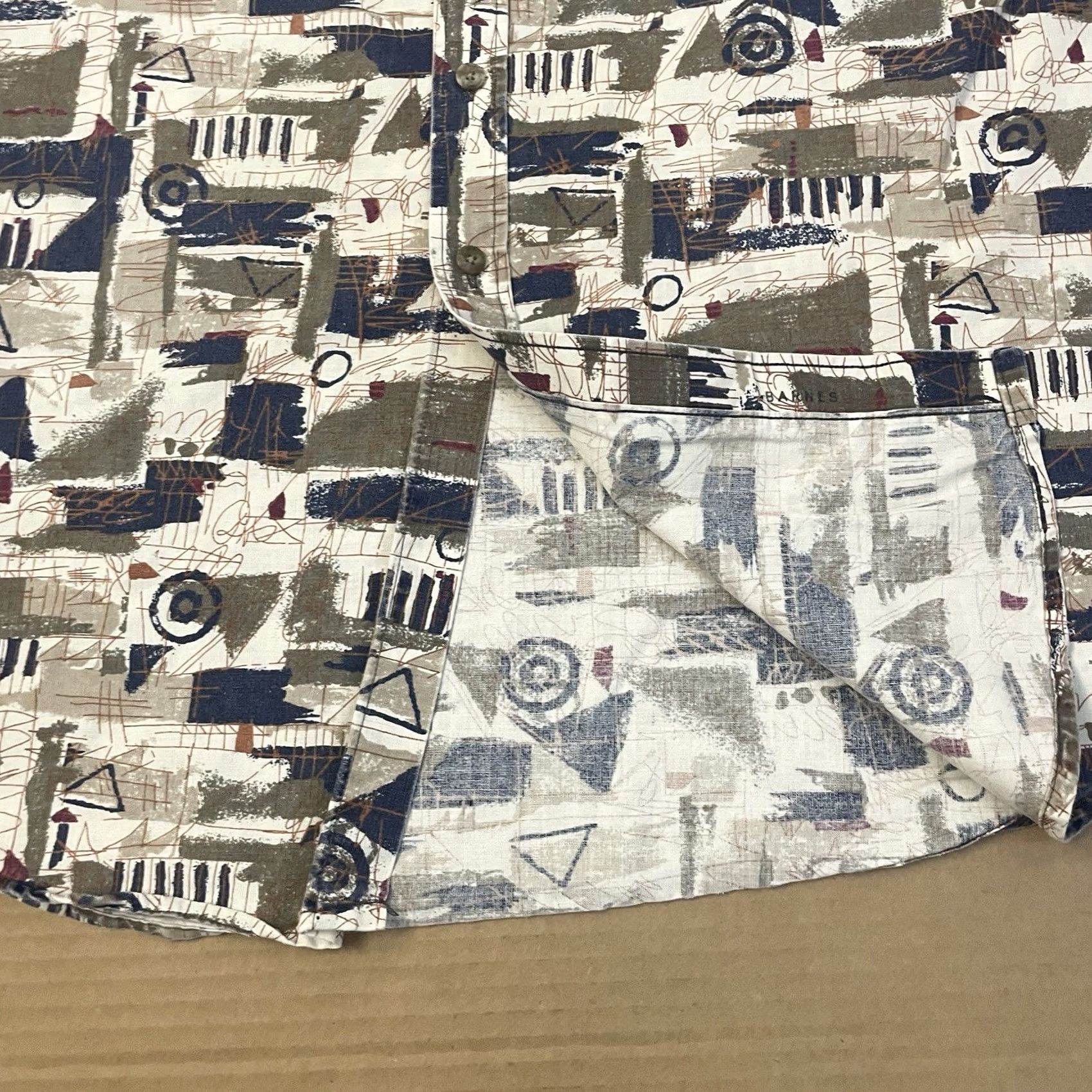 Vintage VINTAGE World Island Button-Down Shirt Adult XXL 2XL AOP Art Pocket Y2K USA Mens Size US XXL / EU 58 / 5 - 6 Thumbnail