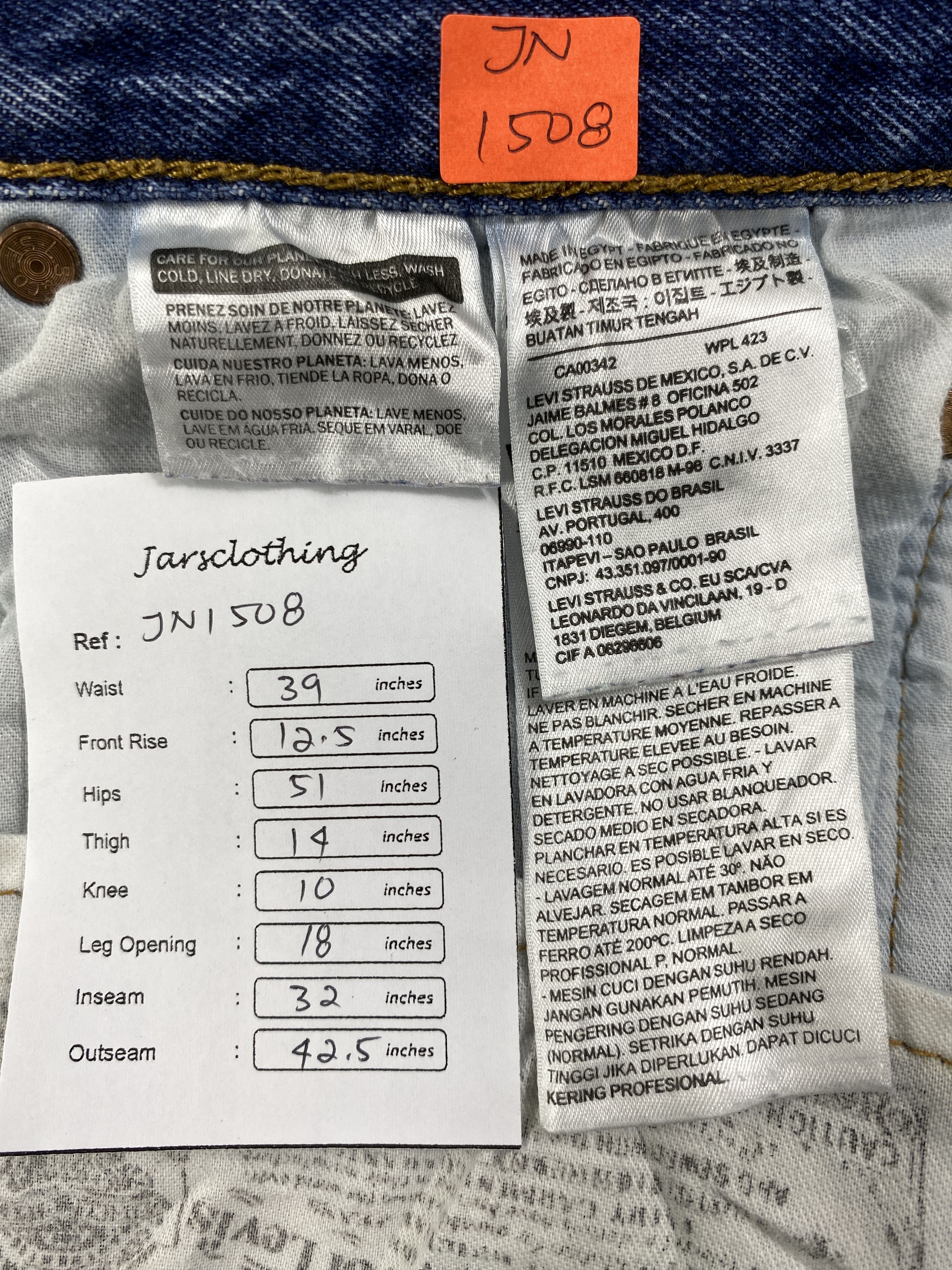 Levi's Blue Vintage Levi's 501 Jeans 39x32 Denim -JN1508 Size US 39 - 8 Thumbnail