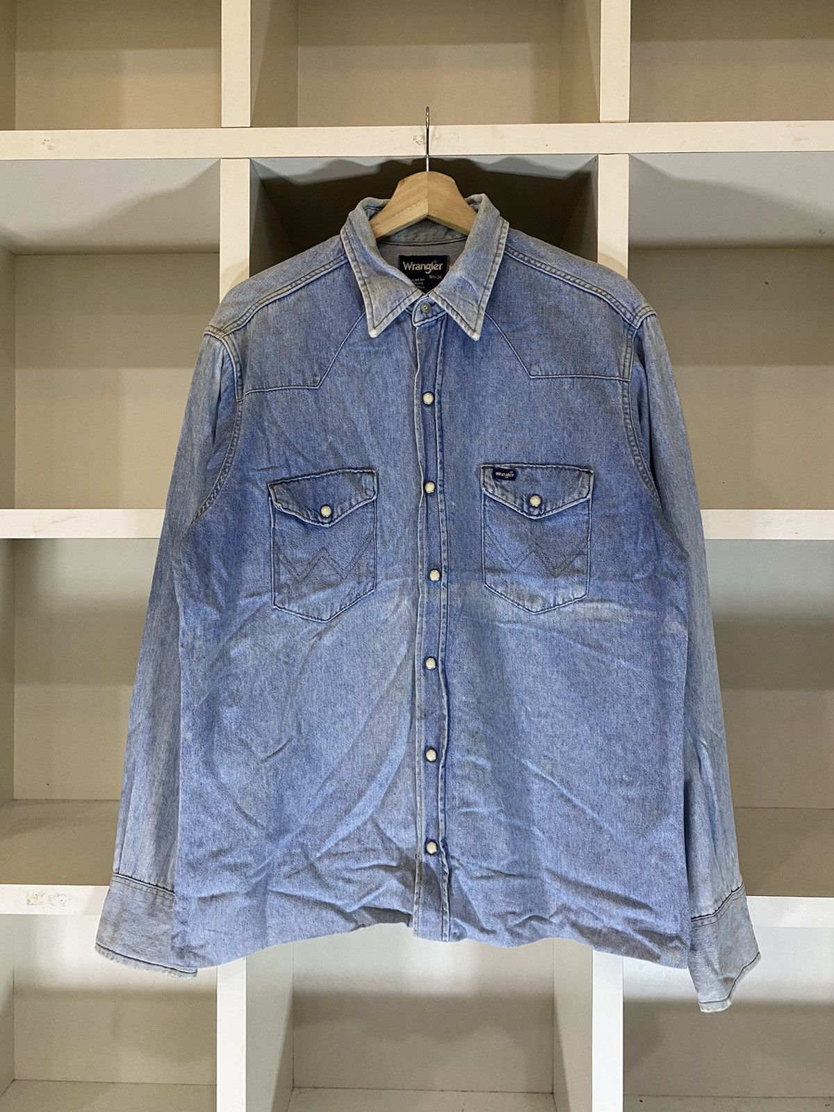 Vintage × Wrangler Vintage Wrangler Wrangler Denim Jacket Size US XL / EU 56 / 4 - 2 Thumbnail