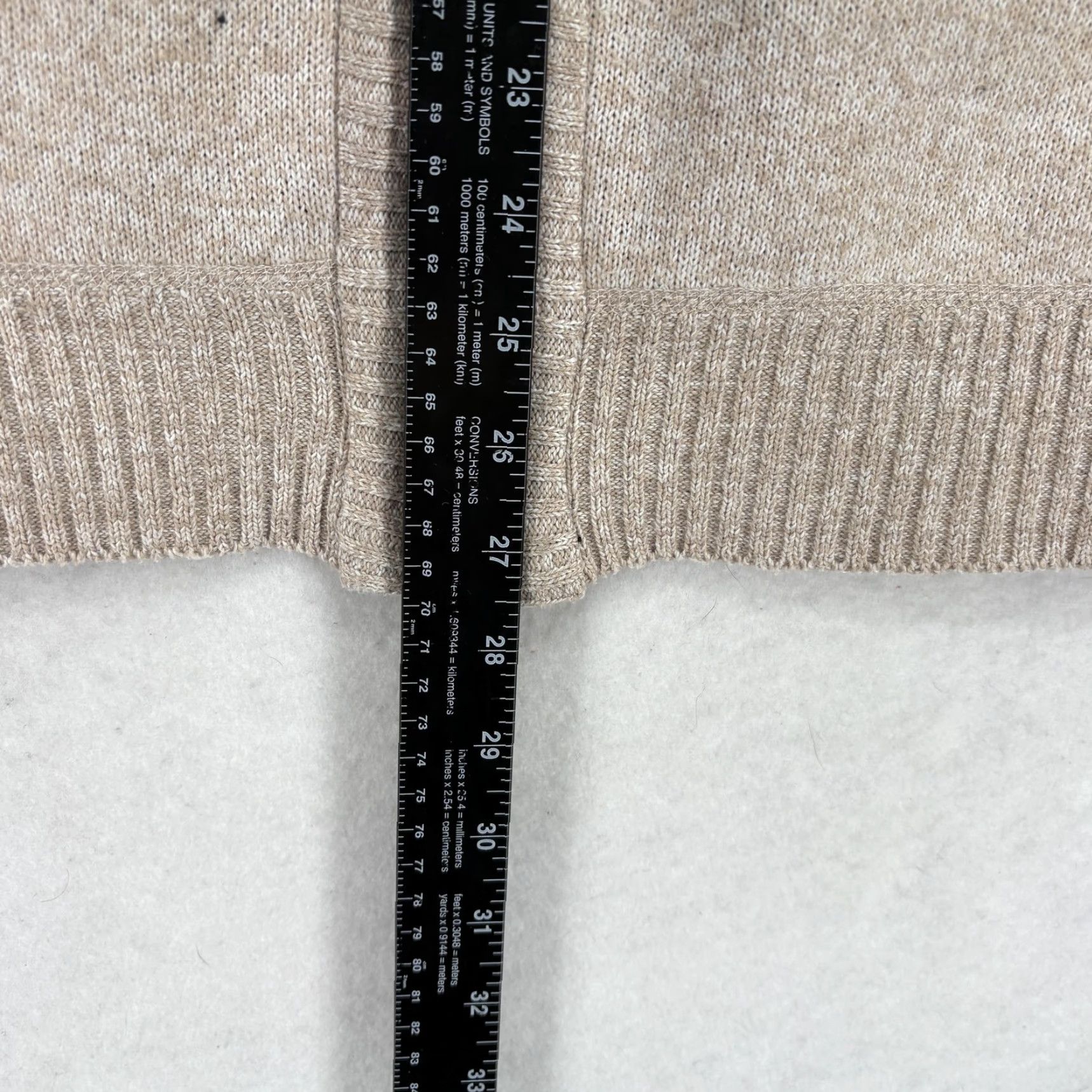 Vintage YeoKou Sweater Mens Large Beige Full Zip Knit Wool Blend Cashmere Lined Size US L / EU 52-54 / 3 - 7 Thumbnail