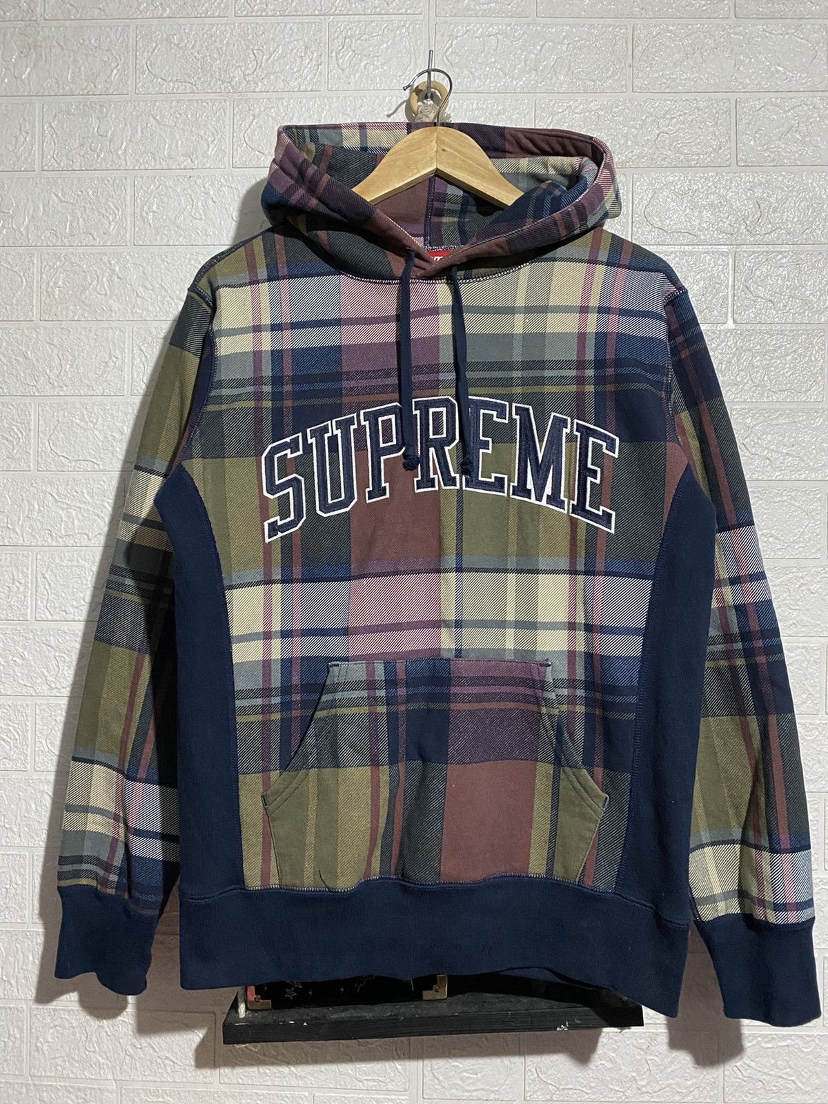 Plaid supreme hoodie sale