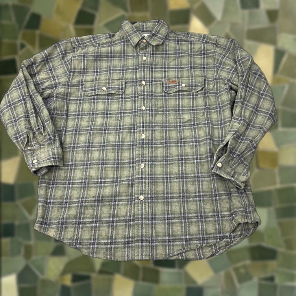 Carhartt Carhartt Shirt Mens Large Green Plaid Flannel Button-Up Long Sleeve S138LDN Size US L / EU 52-54 / 3 - 1 Thumbnail