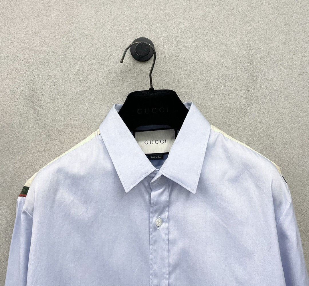 Gucci Gucci Size 38 Floral blue long-sleeved shirt 2501-Nextarrow Size US XXS / EU 40 - 4 Thumbnail