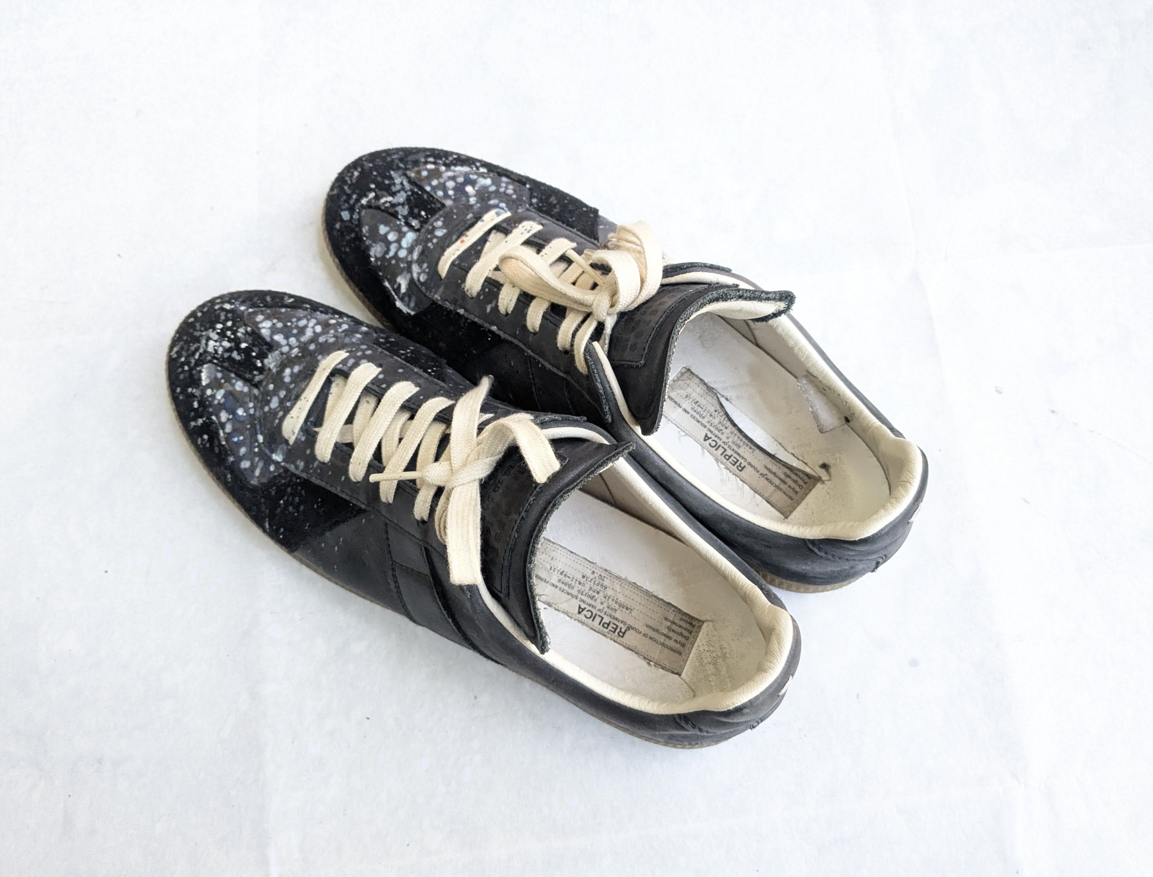 Maison Margiela Maison Margiela GAT Replica Paint Splatter 11 44 Black Gum Size US 11 / EU 44 - 17 Thumbnail