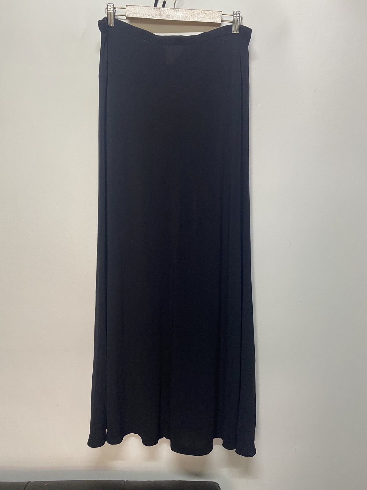 Designer Aguis Paris Midi Skirt Black Made in France Size 34" / US 12 / IT 48 - 2 Thumbnail