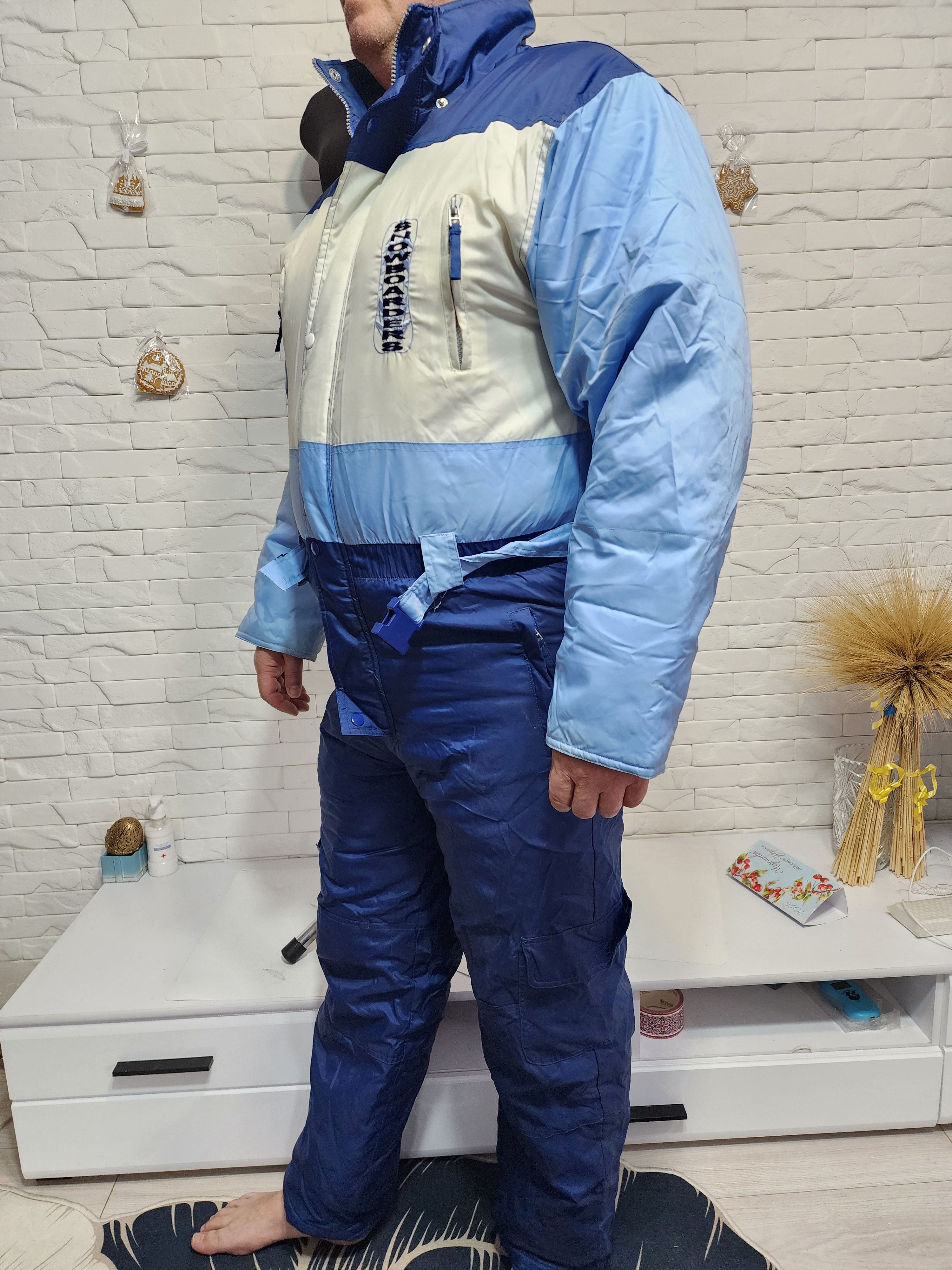 Uniqlo Men's Ski Sports Suit: Blue Warm Activewear. Size US 38 / EU 54 - 2 Thumbnail