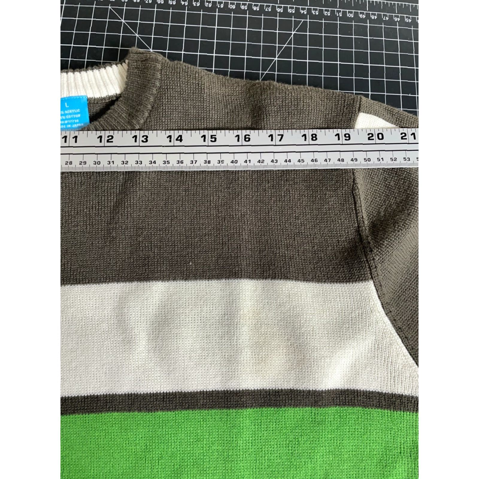 Vintage VINTAGE Y2K Striped Pattern Sweater Men’s Large Brown Green Acrylic Knit Japan Made Size US L / EU 52-54 / 3 - 7 Thumbnail