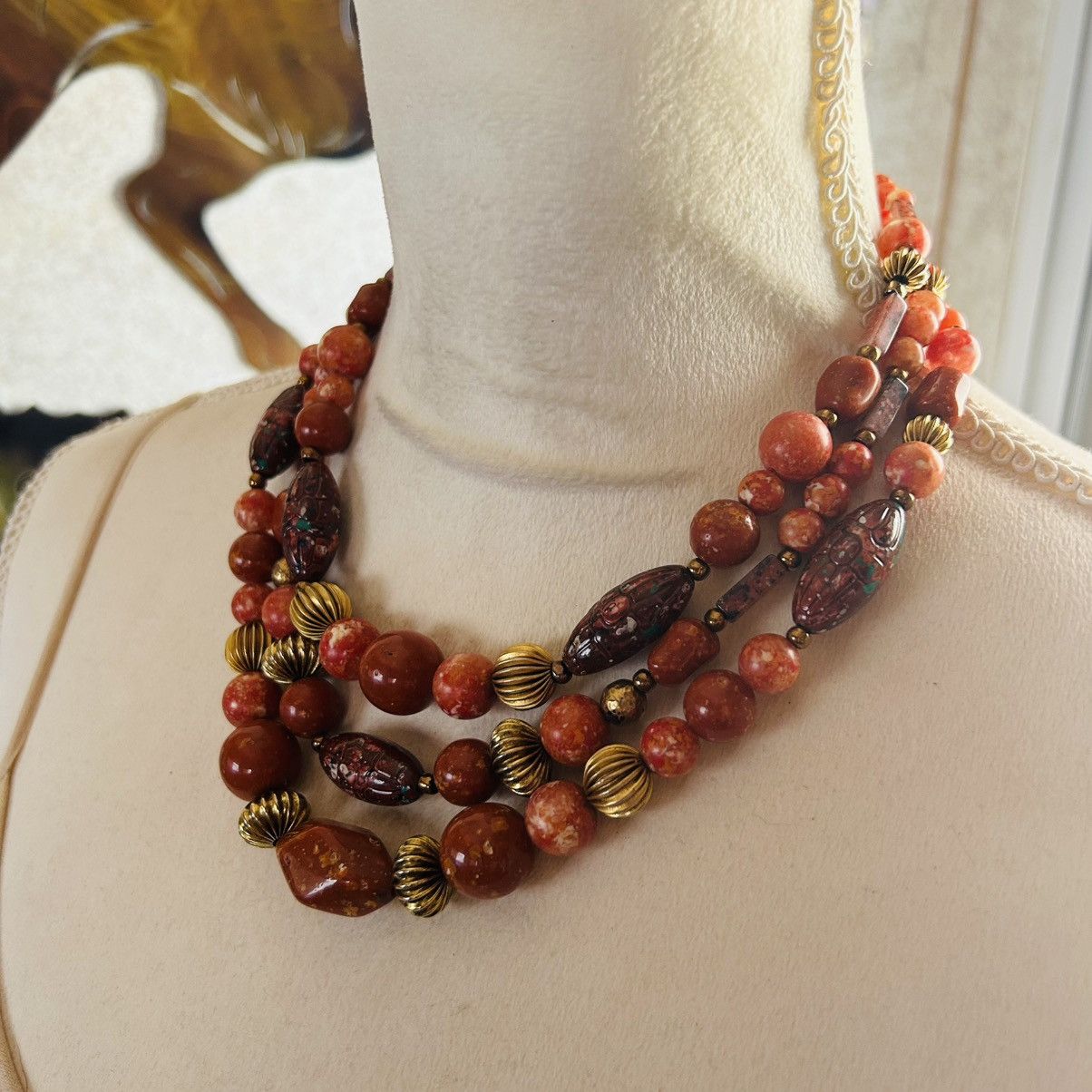 Vintage Vintage Joy S triple strand beaded necklace Size ONE SIZE - 3 Thumbnail