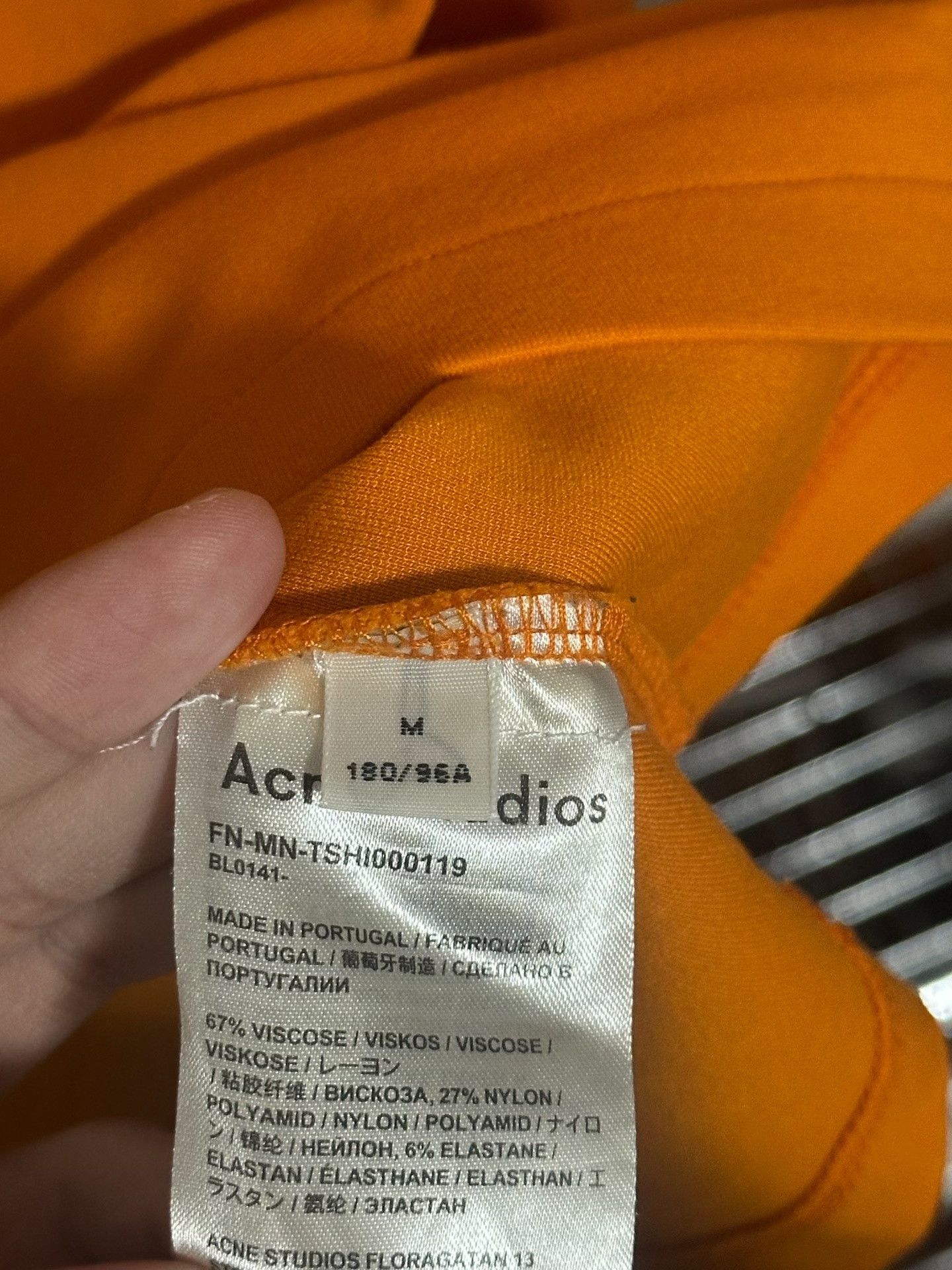 Acne Studios Acne Studios Embroidered Logo Orange T-shirt Size US M / EU 48-50 / 2 - 3 Thumbnail