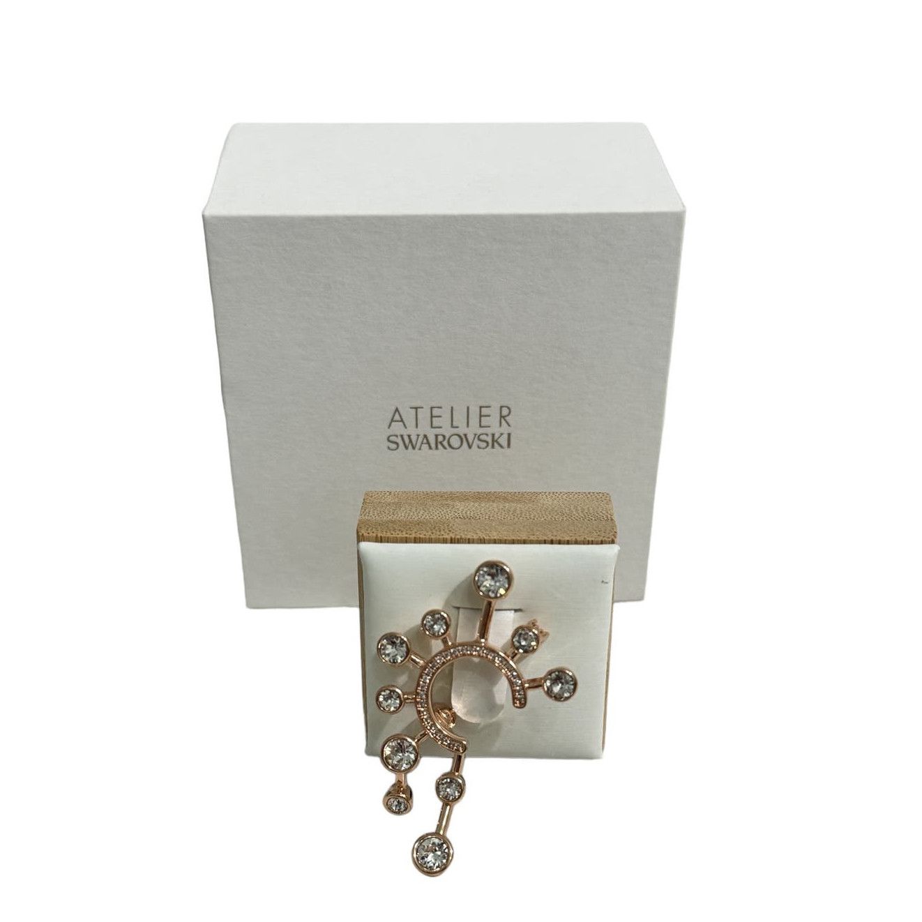 image of Swarovski Theater Brooch White, Rose-Gold Tone Plated, Men's