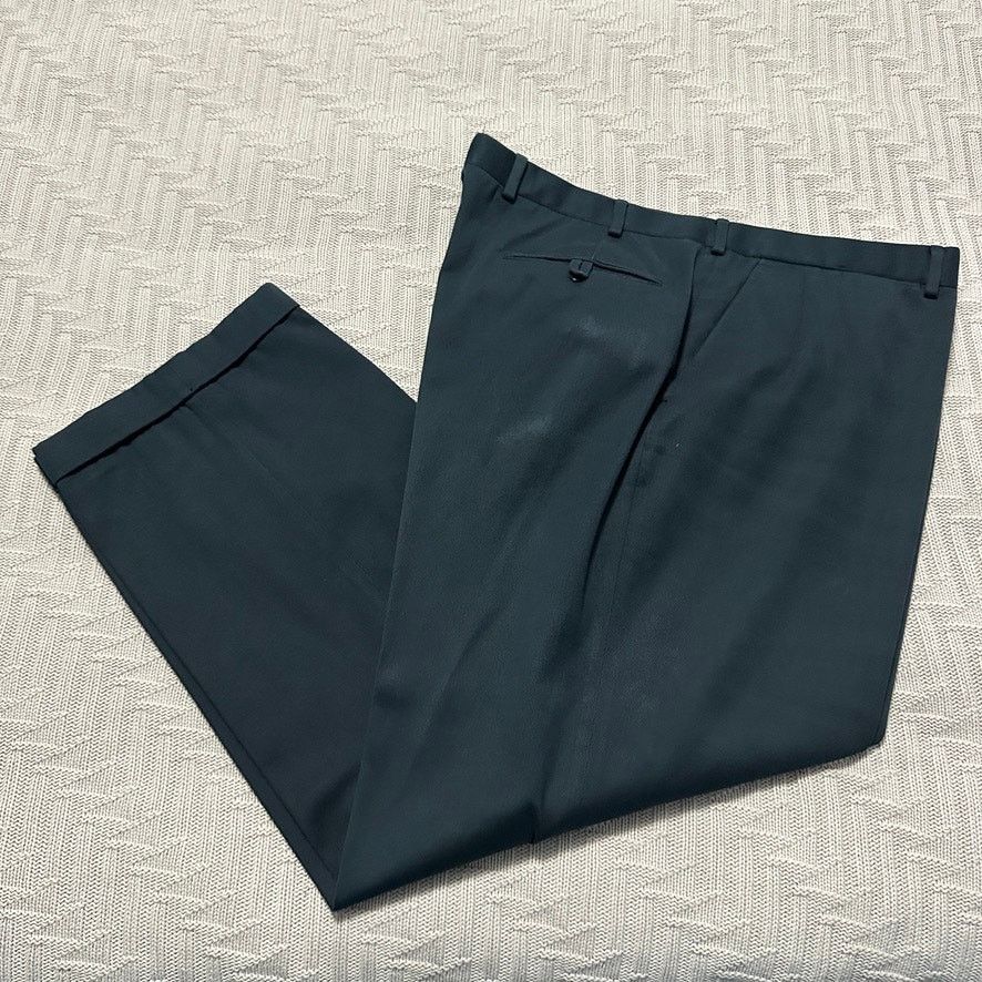 Sulka Sulka navy ribbed dress pants size 40R Size US 40 / EU 56 - 1 Thumbnail